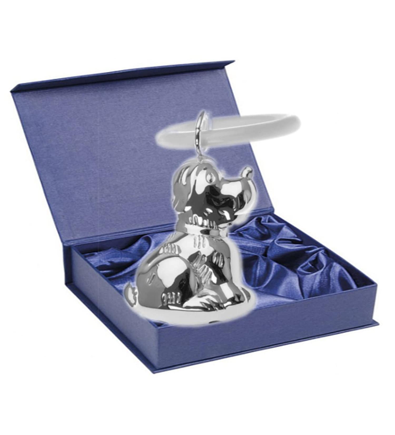 Premium Silver Jug Children's Rattle with Bite Ring - 7cm Noble Silver-Plated Gift Packaging - Buy Online on SooperMarket.com