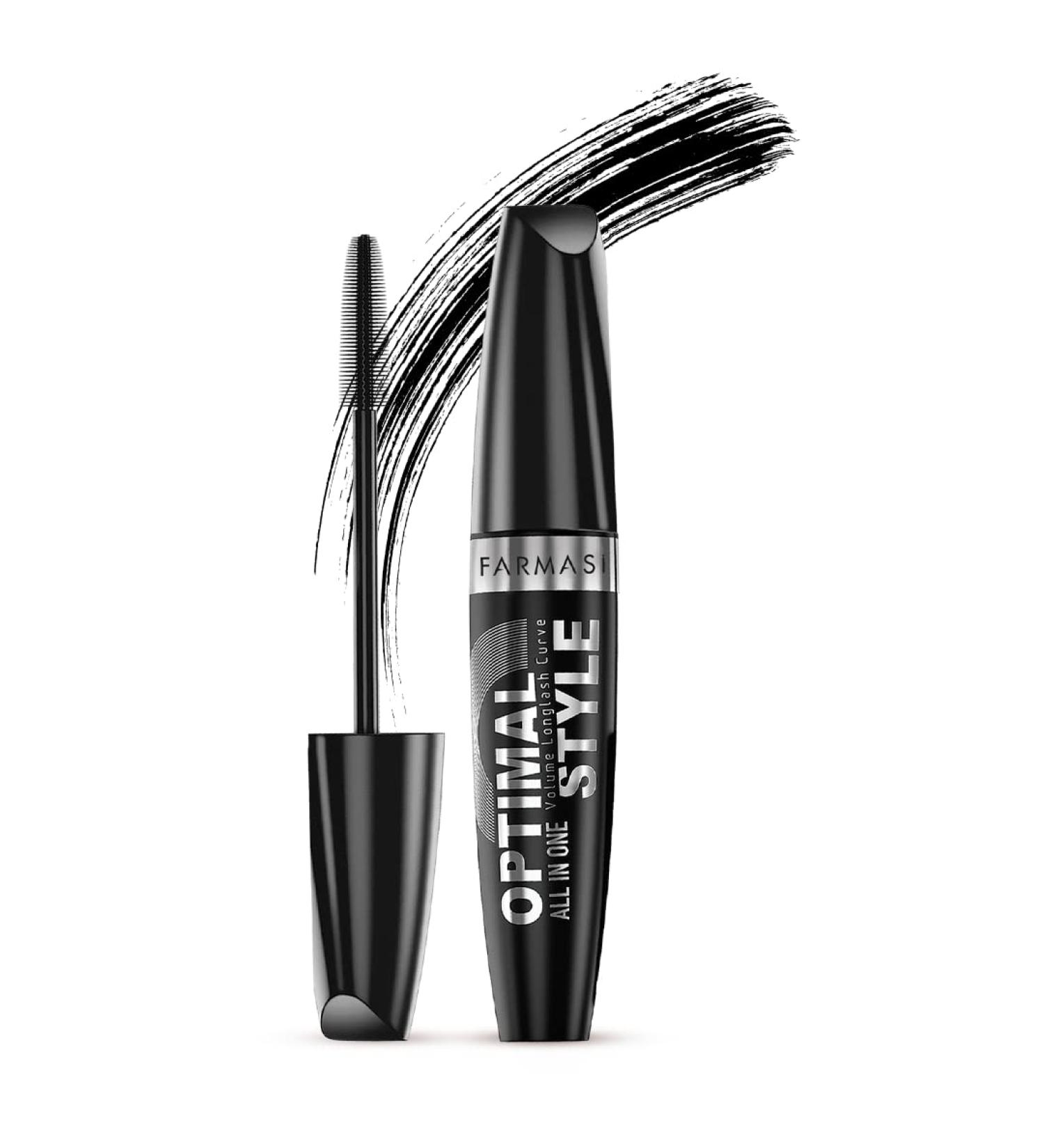 FARMASi Optimal Style Mascara - Volume Longlash Curve | Black 0.27 fl. oz/8ml - Buy Online on SooperMarket.com