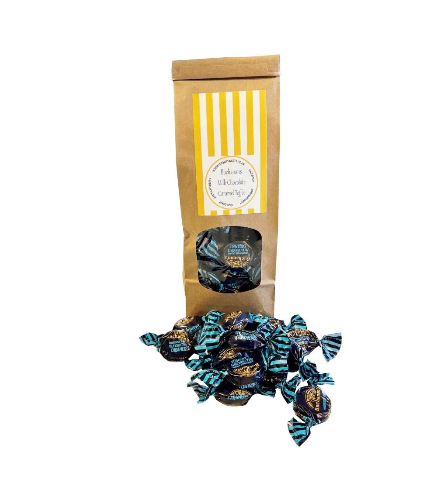 Buchanans Milk Chocolate Caramel Toffees - 300g Bag | Authentic British Treats - Buy Online on SooperMarket.com