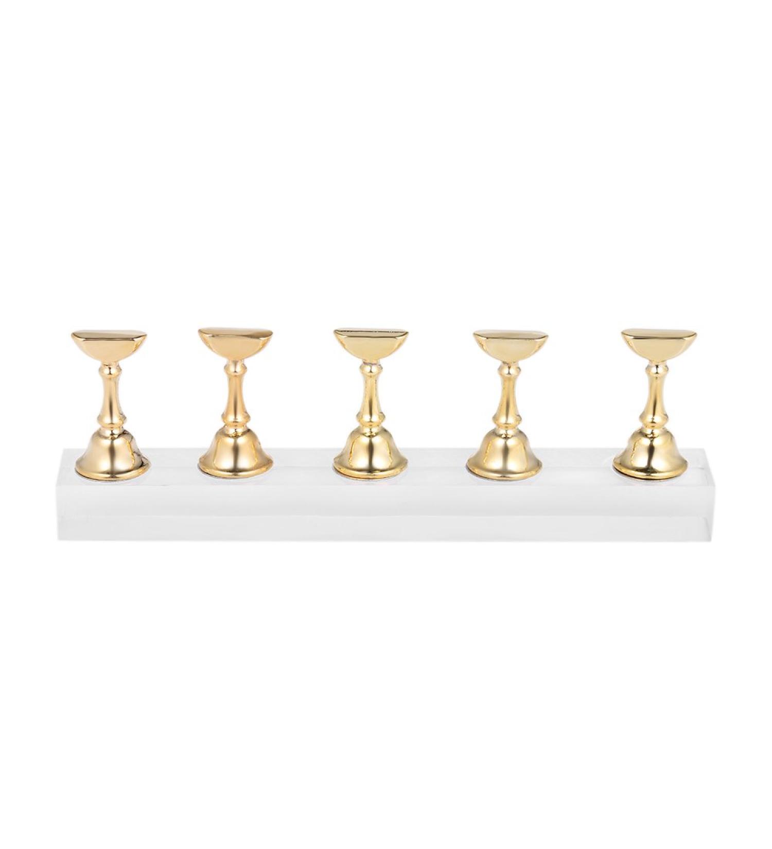Anself Acrylic Nail Holder & Practice Board Premium Nail Displayer in Gold for Professional Nail Art - Buy Online on SooperMarket.com