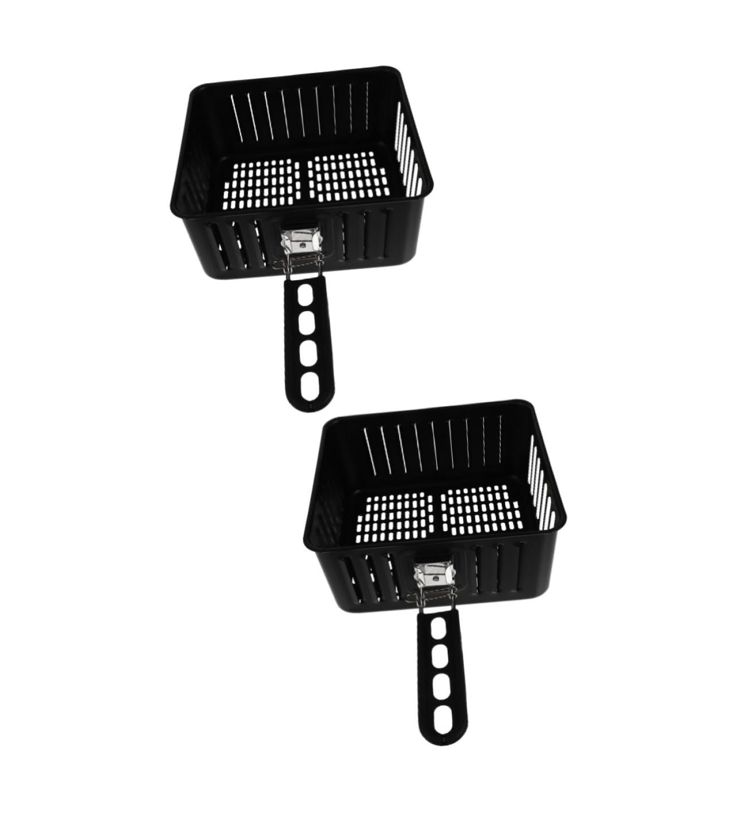 Toddmomy 2 Pcs Square Baking Basket Air Fryer Mesh Basket Wire Mesh Fry Basket Chip Frying Metal Baskets Fried Food Basket Air Fry Basket Snack Basket Electric Storage Basket Carbon Steel 38X22.8CMx2pcs Blackx2pcs - Buy Online on SooperMarket.com