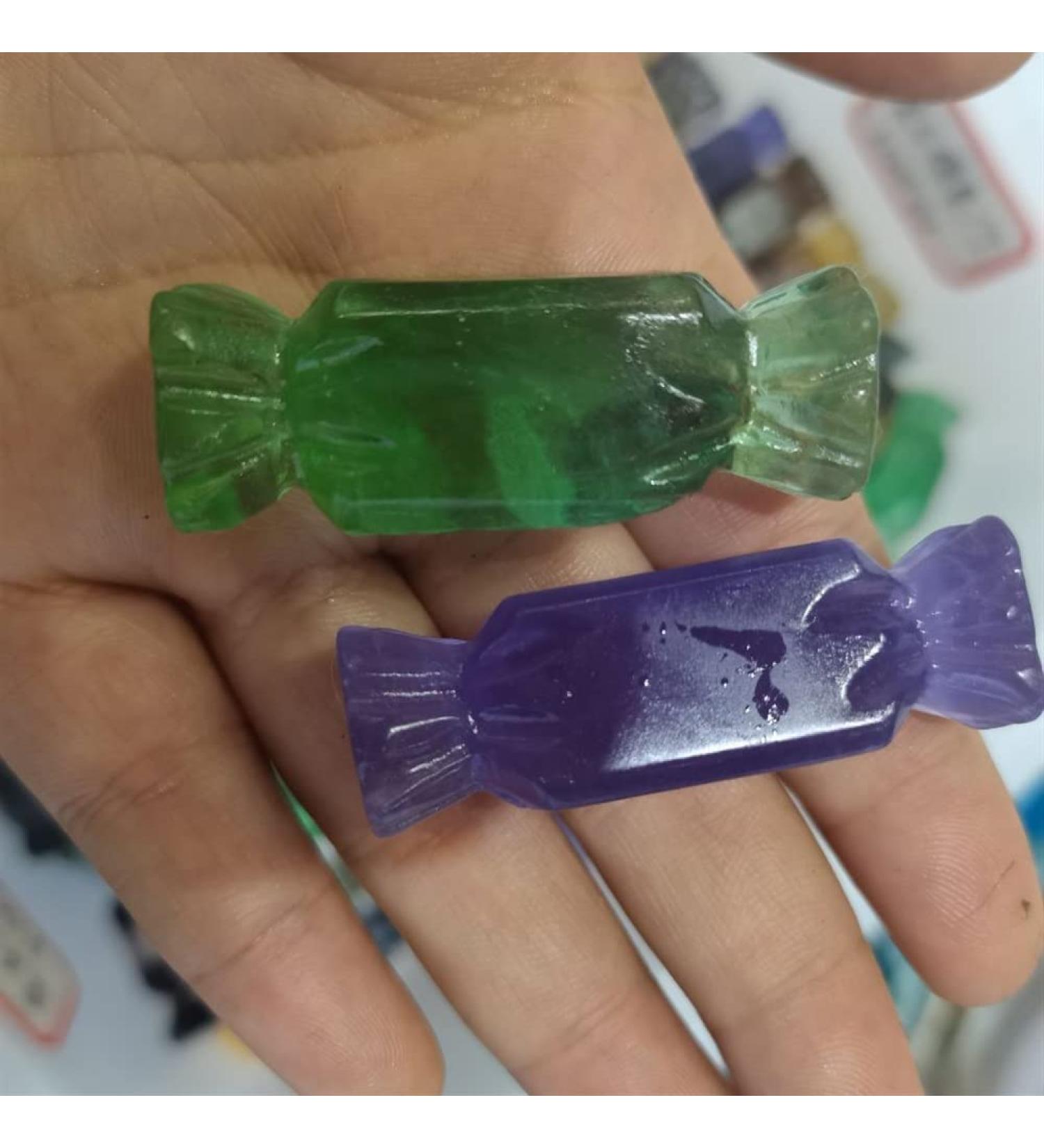 Natural Crystal Rough Home Decoration 1PC Natural Fluorite Crystal Stone Candies Hand Carved Handicraft GemstoStones Gemstones for Home DIY Decorations Stones - Buy Online on SooperMarket.com