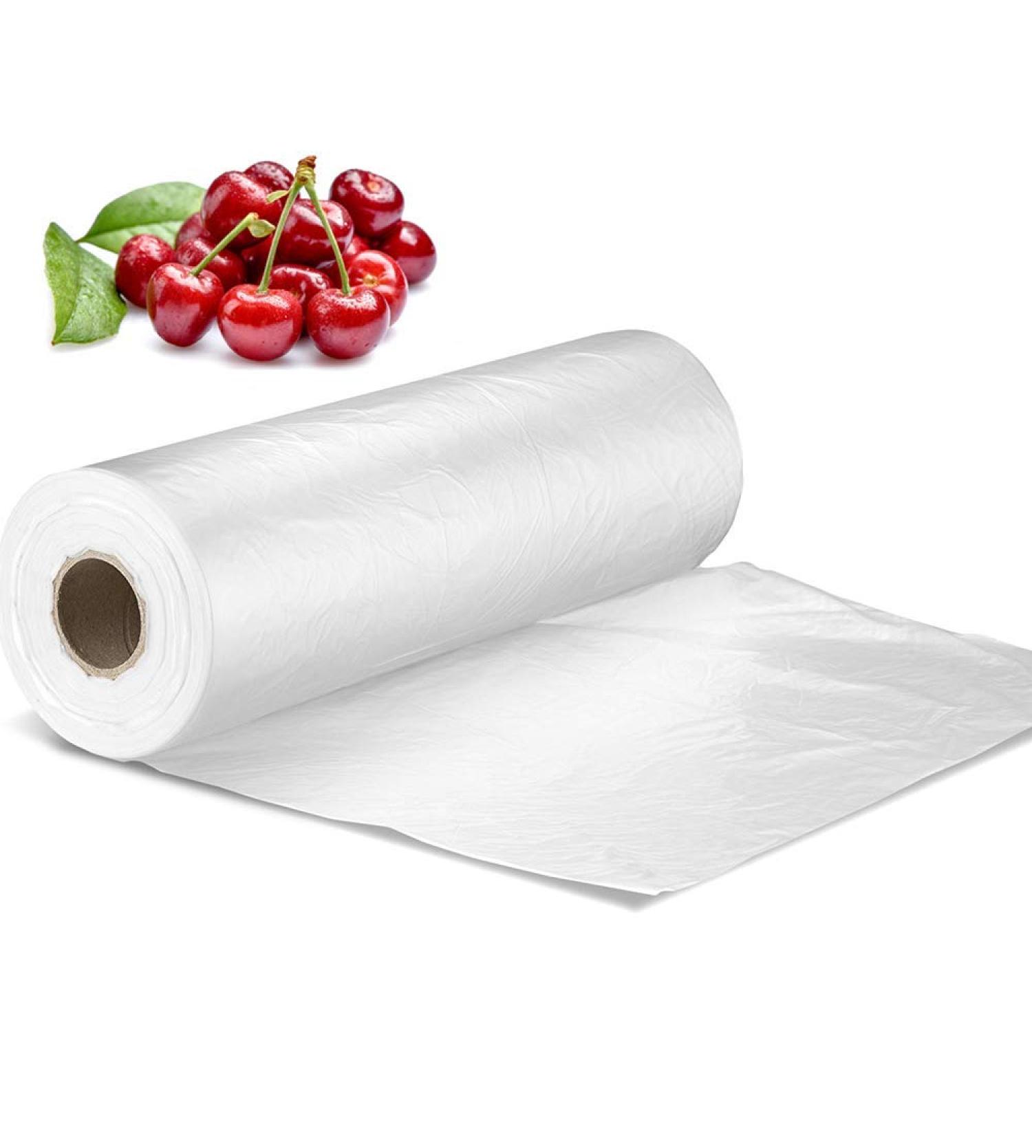 14x20 Plastic Produce Bags on Roll - 350 Clear Food Storage Bags for Bread, Fruits, Vegetables - Buy Online on SooperMarket.com
