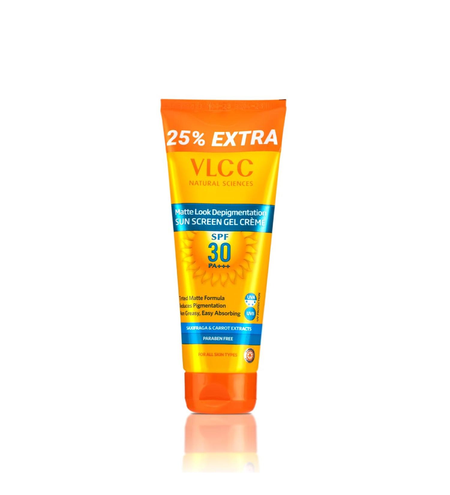 Buy VLCC Matte Look SPF 30 Sun Screen Gel Creme 100gm - Protect Your Skin with International Shipping - Buy Online on SooperMarket.com