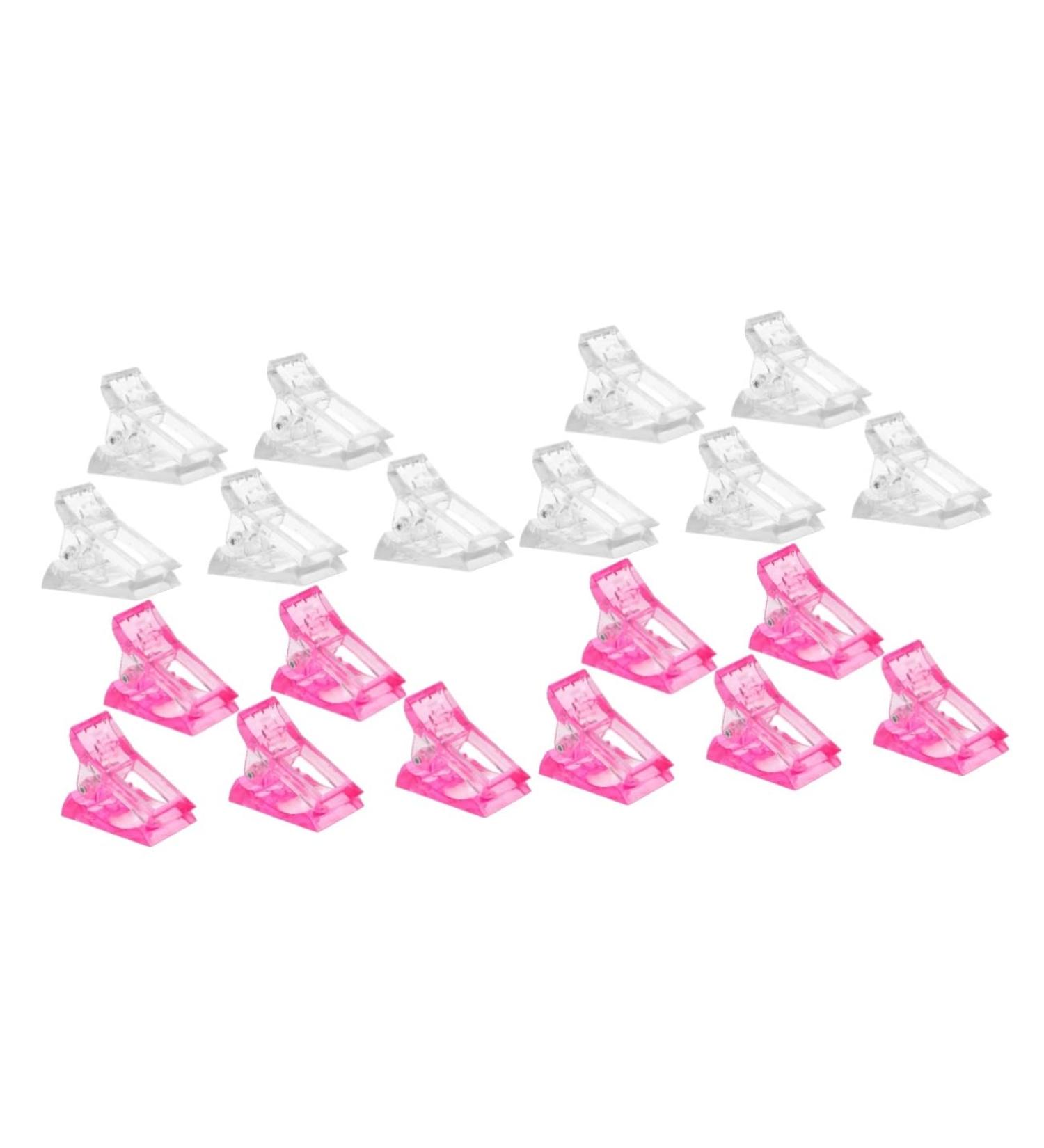 Mikinona 24 Pcs Nail Clip Acrylic Nail Tips Clips Nail Fixing Clips Nail Tip Clip Nail Dip Kits Nails Kits Nail Art Tips Extension Kit Nail Extension Clip Manicure Kit Plastic Uv Chip White 1 count (Pack of 1) White Pinkx2pcs - Buy Online on SooperMarket.com