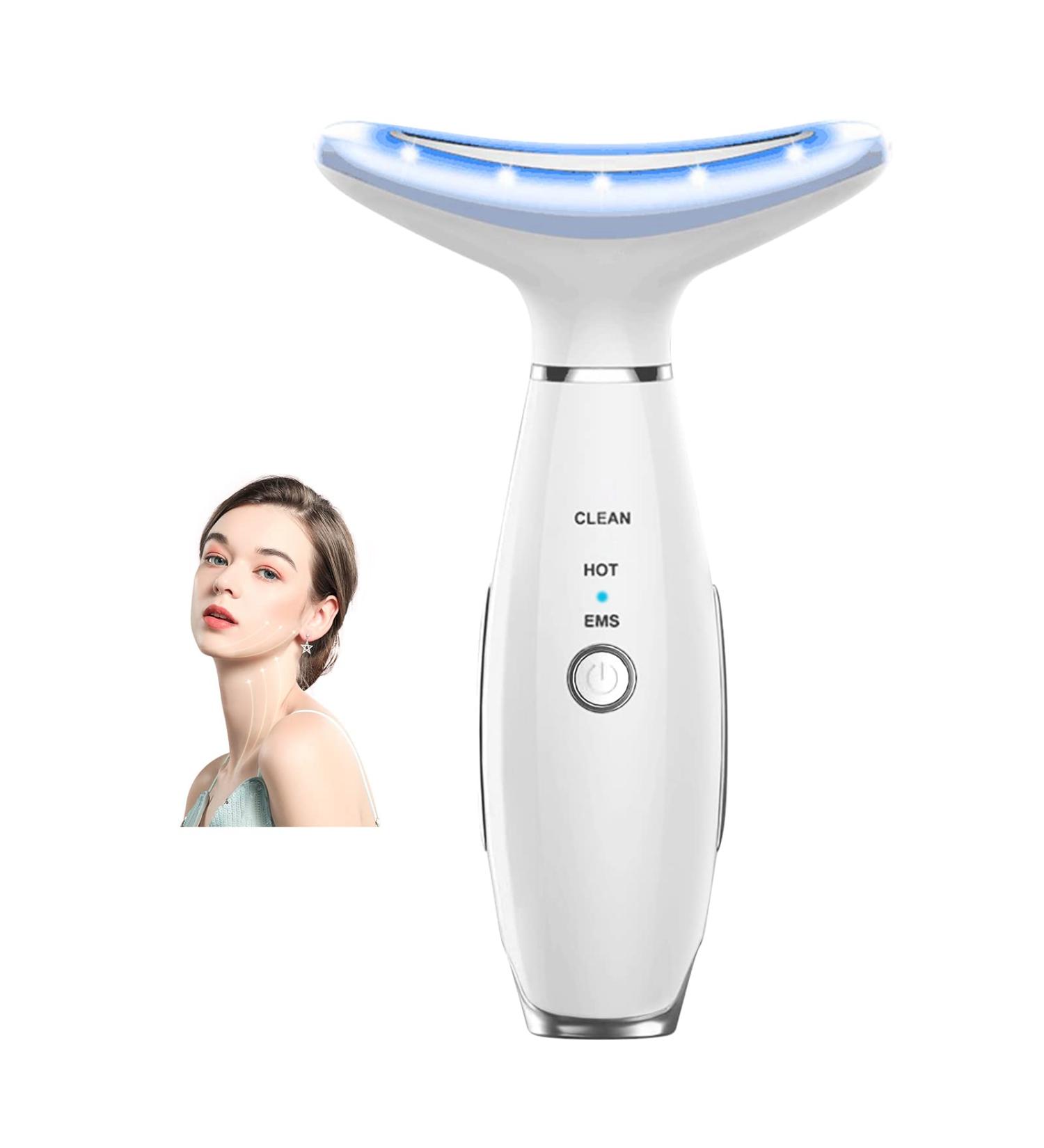 Firming Wrinkle Removal Device | Double Chin Reducer Massager | Portable 3-in-1 Face Massager for Sagging Skin | Long Handle - Skin Care - Buy Online on SooperMarket.com