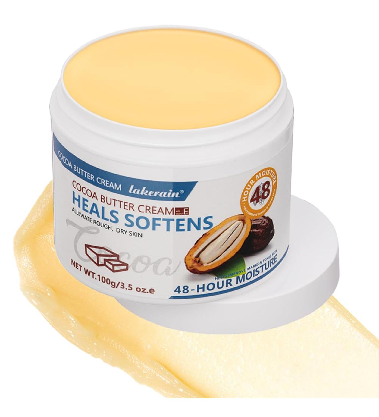 Cocoa Butter Face Cream - Nourishing Moisturizer with Vitamin E for Dry Skin | Hydrating Body Cream for Soft Smooth Skin - Buy Online on SooperMarket.com