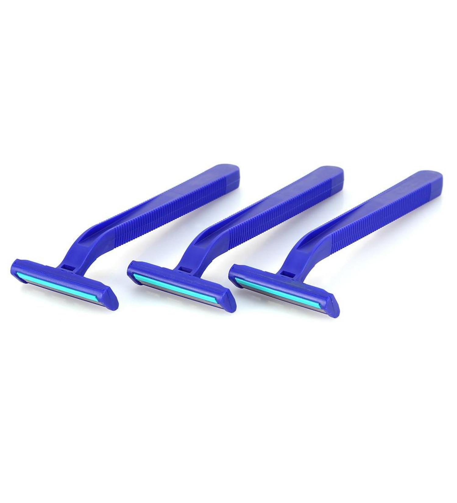 Disposable Razors for Men - 3pcs Set | Portable 3-Blade Travel Shaver for Hotel & Bathroom - Buy Online on SooperMarket.com
