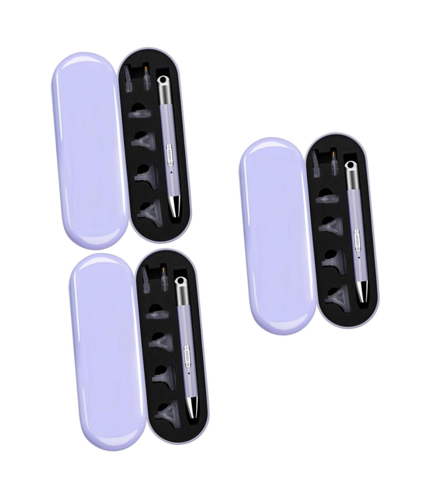 Healeved 3 Boxes Nail Art Glow Drill Pen Diy Pen Nail Drill Point Pen Diamond Applicator Pen Manicure Drawing Pen Decorating Tools Crystal Cosmetic Purple Plastic Electrical Tools - Buy Online on SooperMarket.com