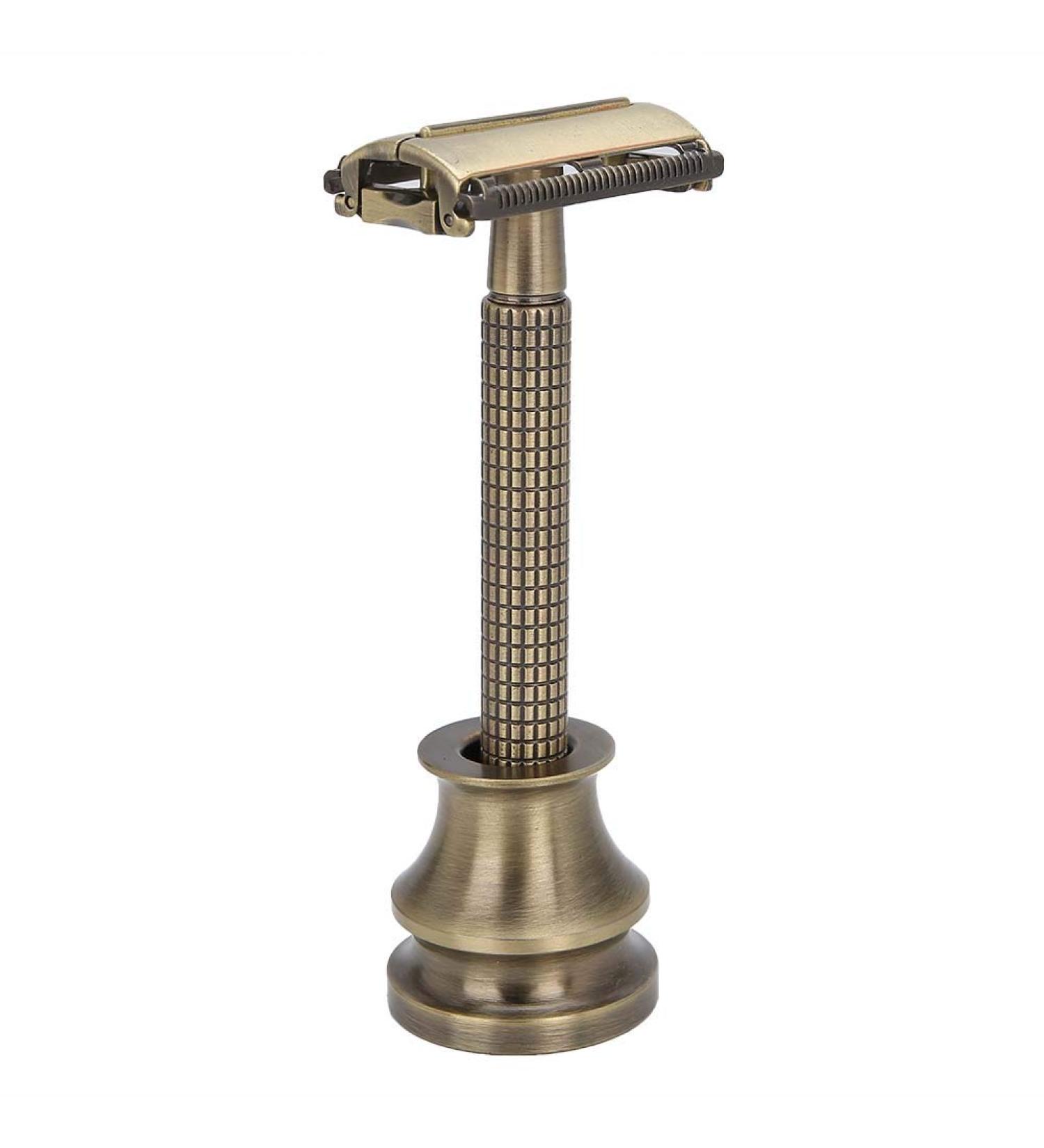 Slip-Resistant Manual Beard Shaver Safety Razor | Durable Gold Beard Cutter Tool for Men - Buy Online on SooperMarket.com
