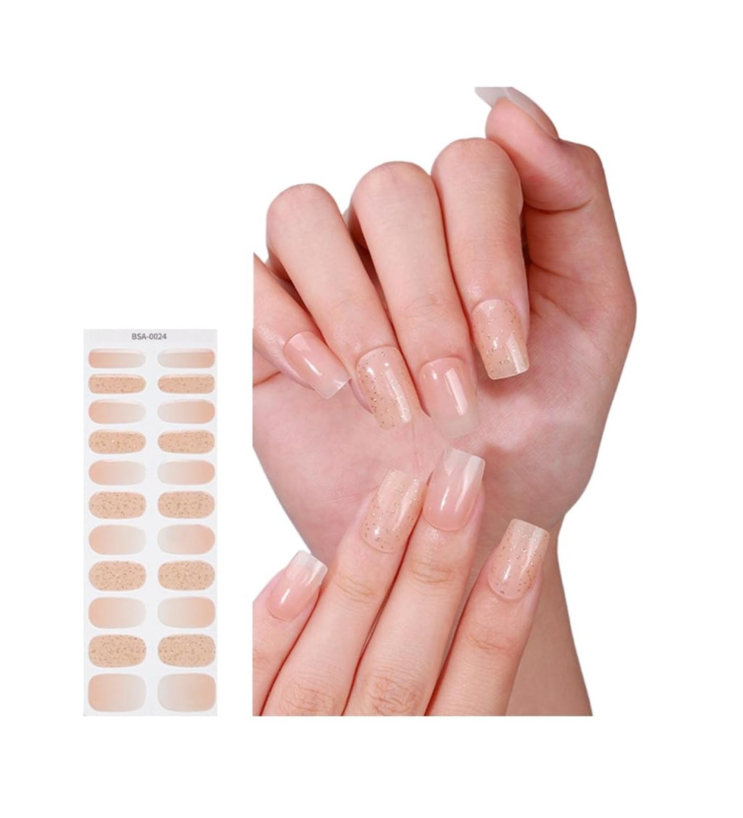 Ruarby Long French False Nails Stick On Nails Nail Gradient Press on Nails DIY Art Accessories Display for Personal Style - Buy Online on SooperMarket.com