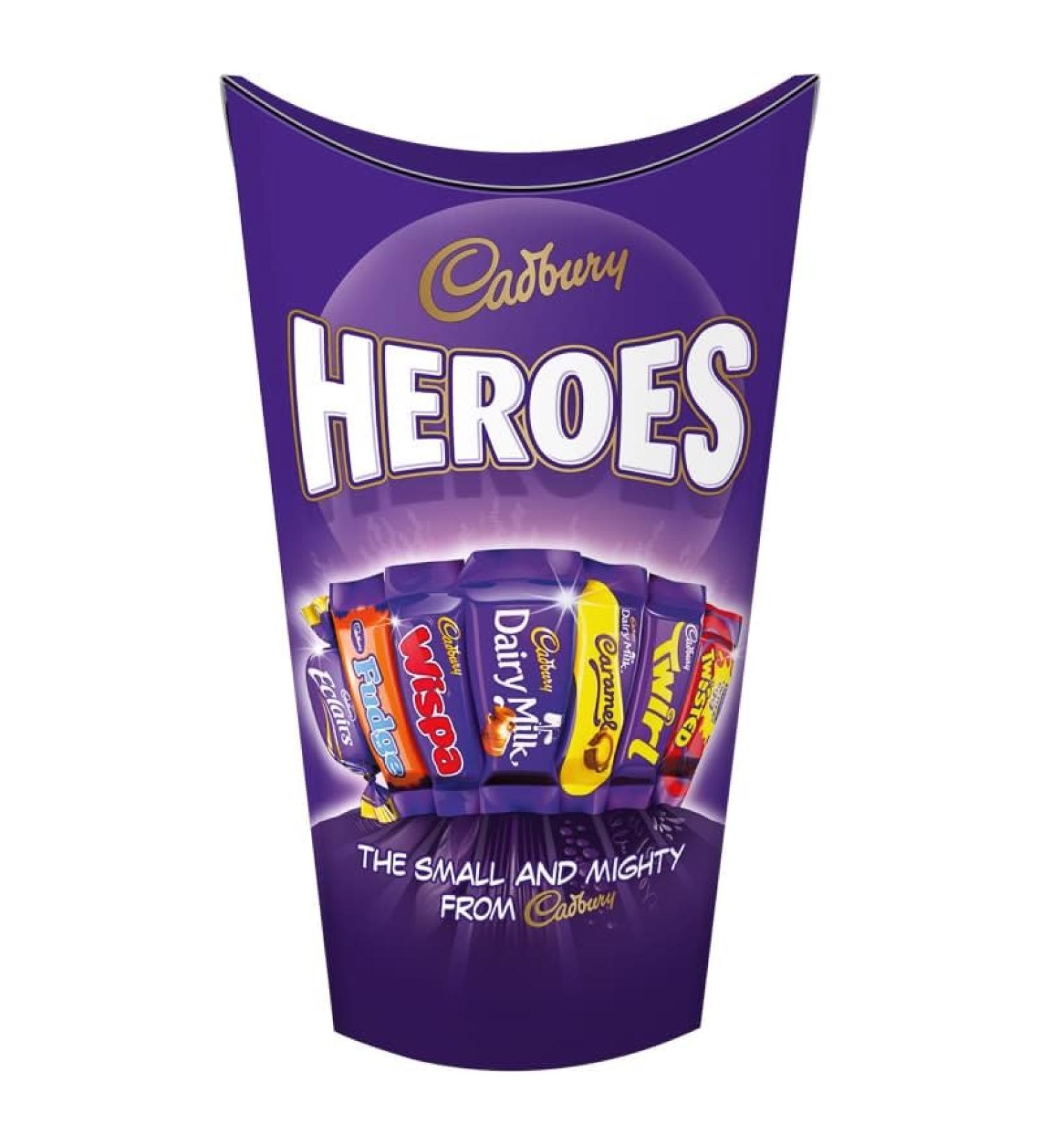 Heroic Delights with Heroes Chocolates 290g - Contains - Milk Chocolates - Eclairs - Chocolates Milk Caramel - Twirl - Creme Egg Twisted - Fudge - A 290g Assortment of Decadence - Shareable Chocolate