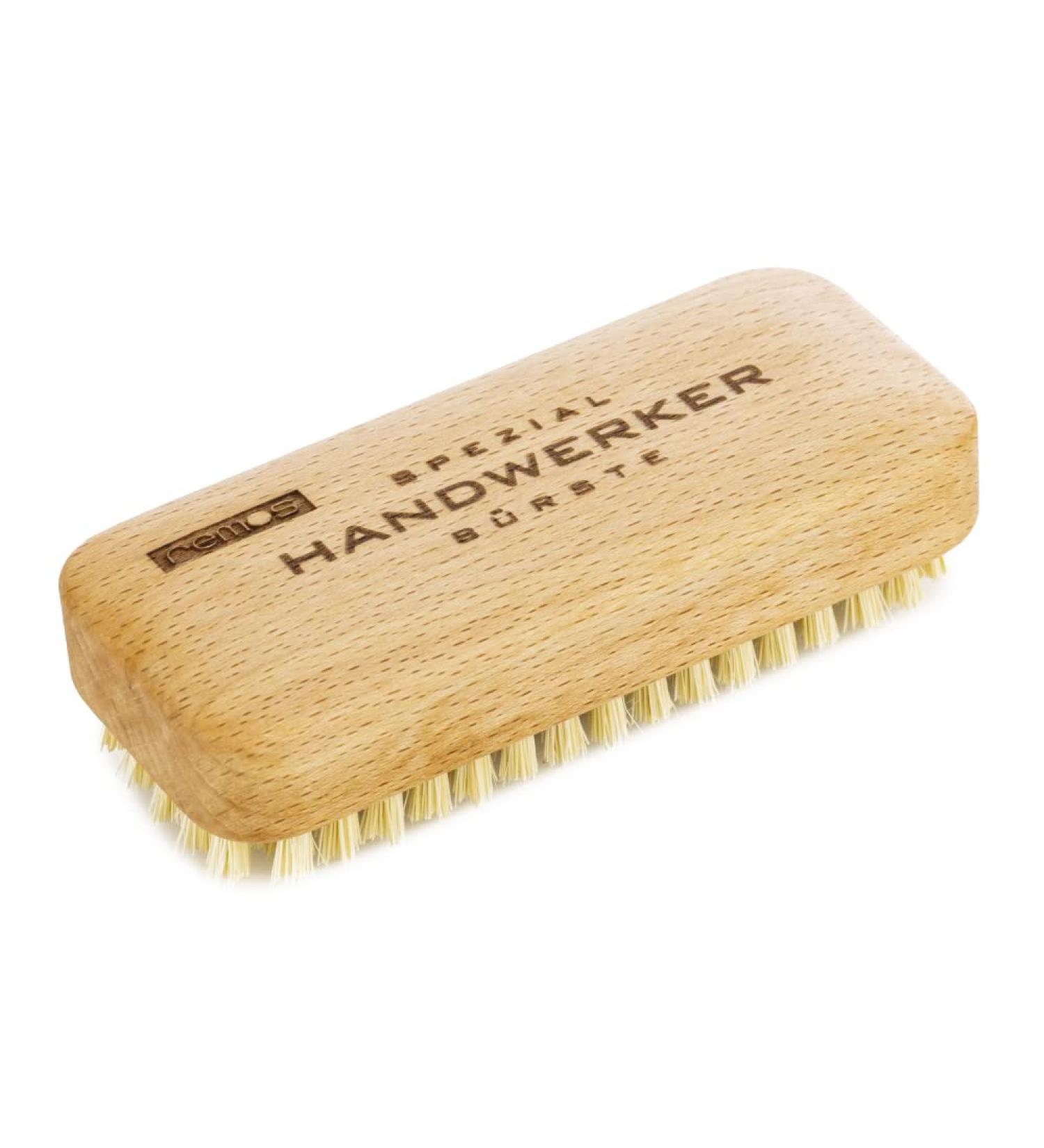 Buy REMOS Hand Brush - Artisan Crafted Beech Wood & Vegan Plant Fiber - Eco-Friendly Cleaning Tool - Buy Online on SooperMarket.com