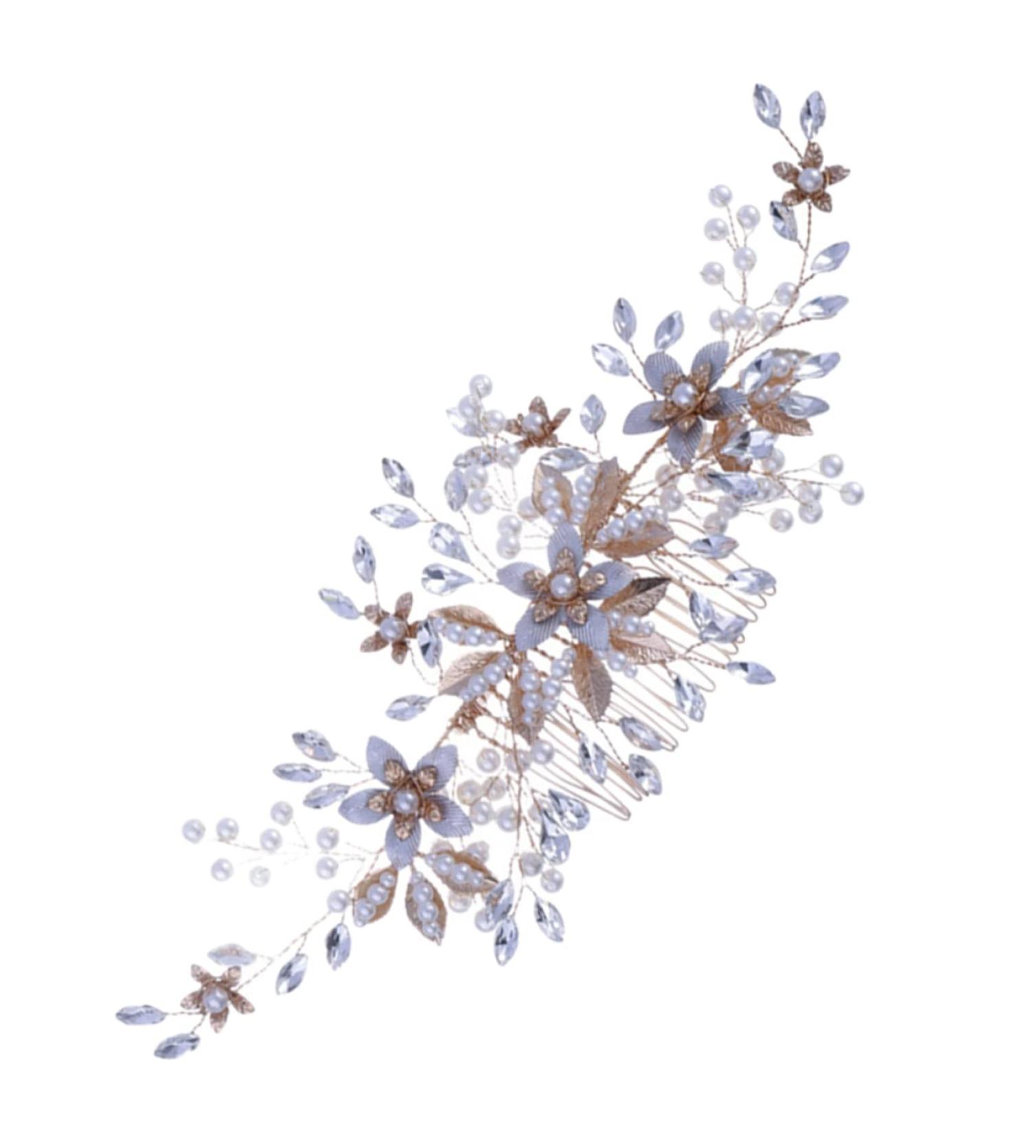 FOYTOKI Headgear Bridal Hair Decor Wedding Headdress Bride Wedding Hair Comb Wedding Headpiece Bridal Headpieces for Wedding Bride Hair Comb Bridal Hair Comb Wedding Hair Accessories - Buy Online on SooperMarket.com