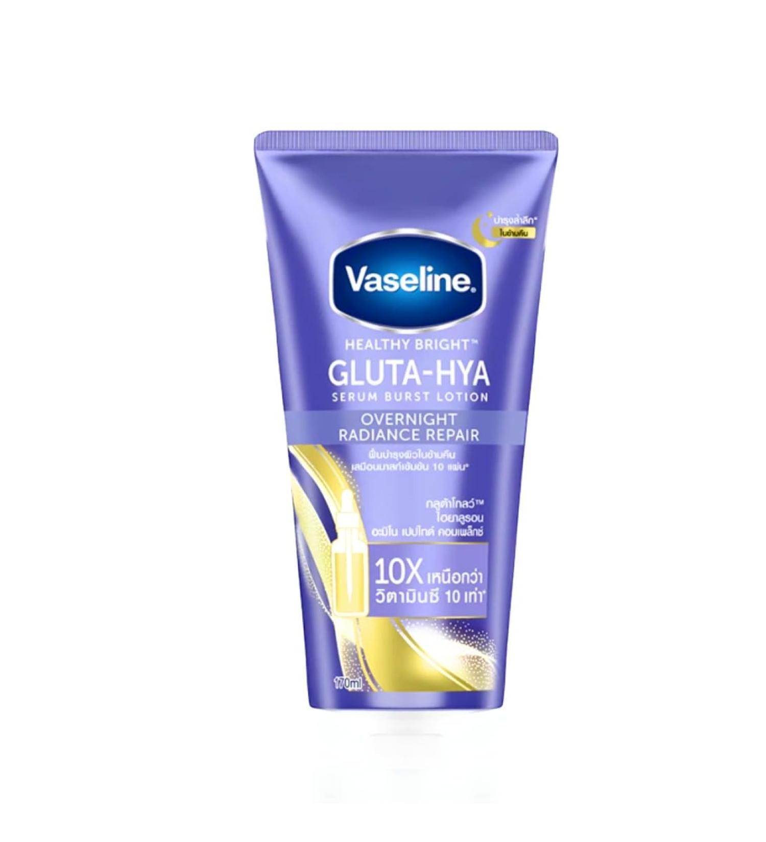 Vaseline Healthy Bright Gluta Hya Serum Burst Lotion Overnight Radiance Repair 300Ml. - Buy Online on SooperMarket.com