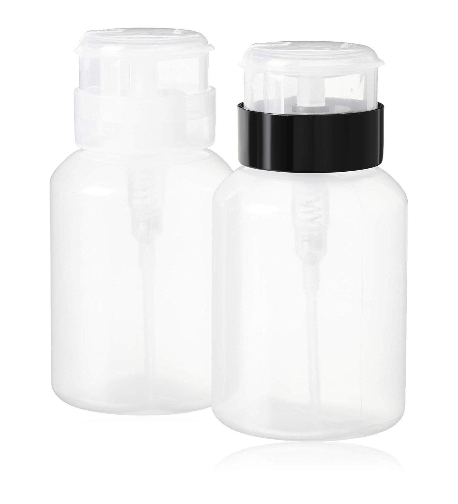 Nail Polish Remover Pump Dispenser Set - 2 Pack 200ml Lockable Alcohol Dispenser for Makeup Remover - YAMYONE - Buy Online on SooperMarket.com