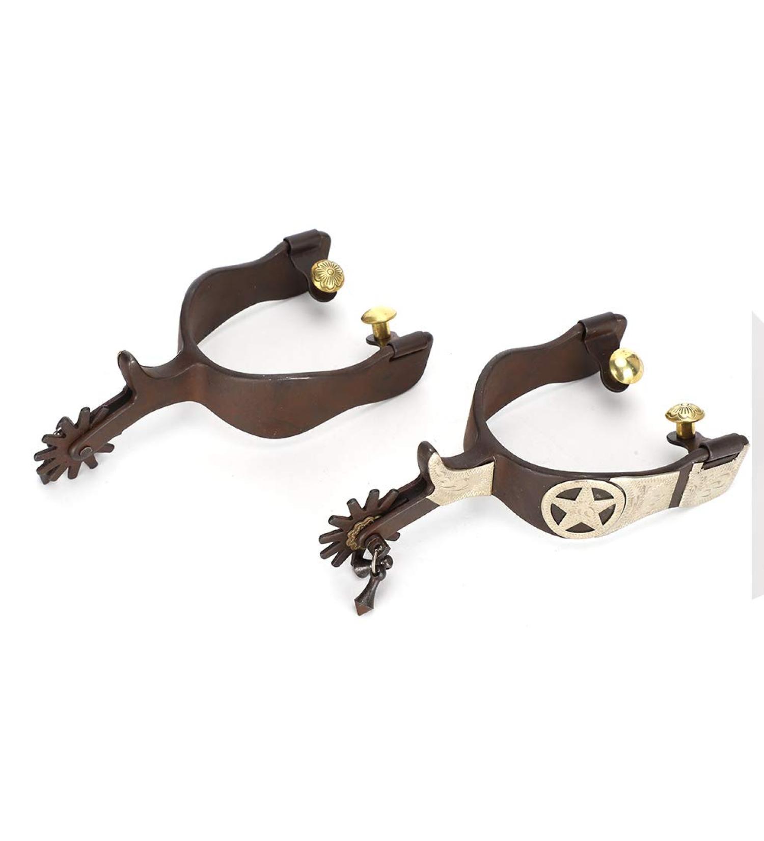 Horse Spurs Low Carbon Steel Horse Boot Spurs Decoration West Cowboy Style Horse Spurs for Riding - Buy Online on SooperMarket.com