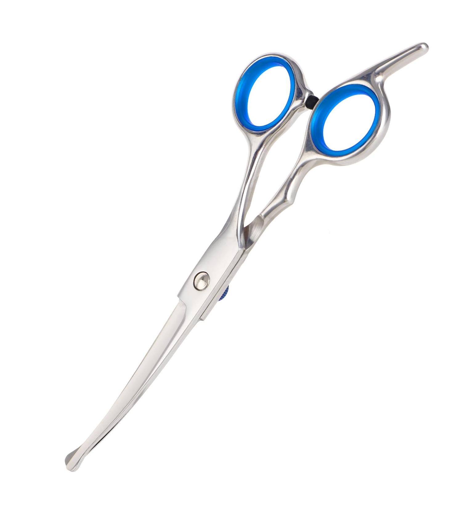 Virtue Yun Dog Scissors - Curved Stainless Steel Pet Grooming Scissors for Cats & Dogs with Safety Tip - Buy Online on SooperMarket.com