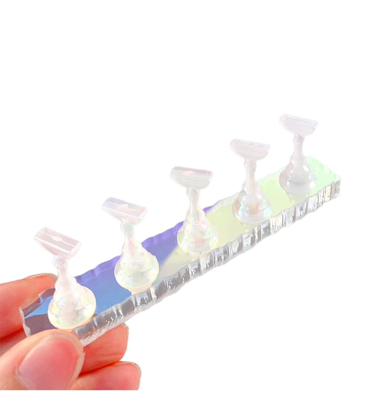 Asukohu Nail Holder Practice Nail Art Nail Holder For Acrylic Nails Painting Nails Practice Display Stand Acrylic Nail Nail Art Display Stand Clear - Buy Online on SooperMarket.com