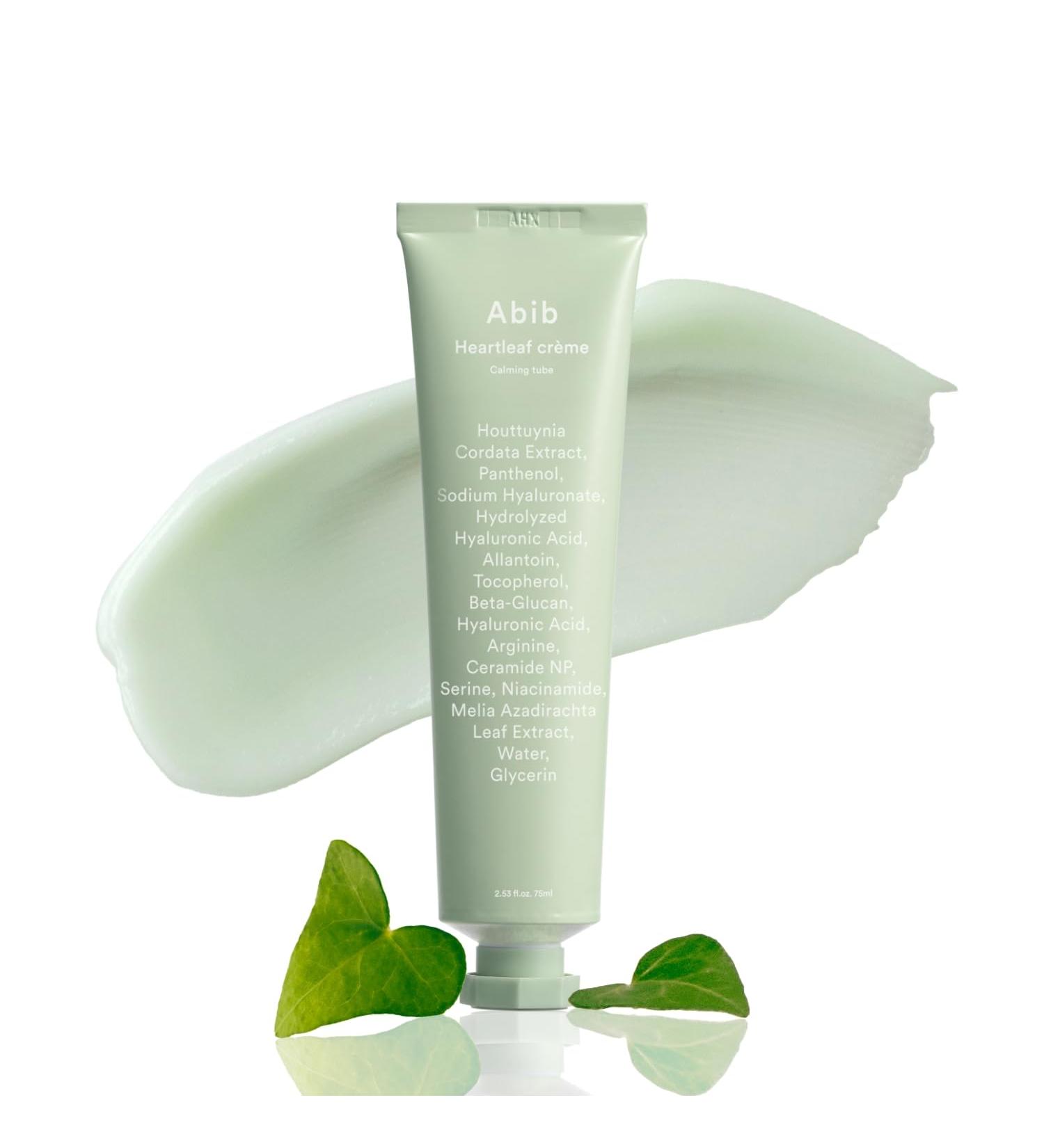 Abib Heartleaf Creme Calming Tube - Soothing Moisturizer for Dryness | 2.54 Fl Oz - Hydrating Skin Care - International Shipping Available - Buy Online on SooperMarket.com