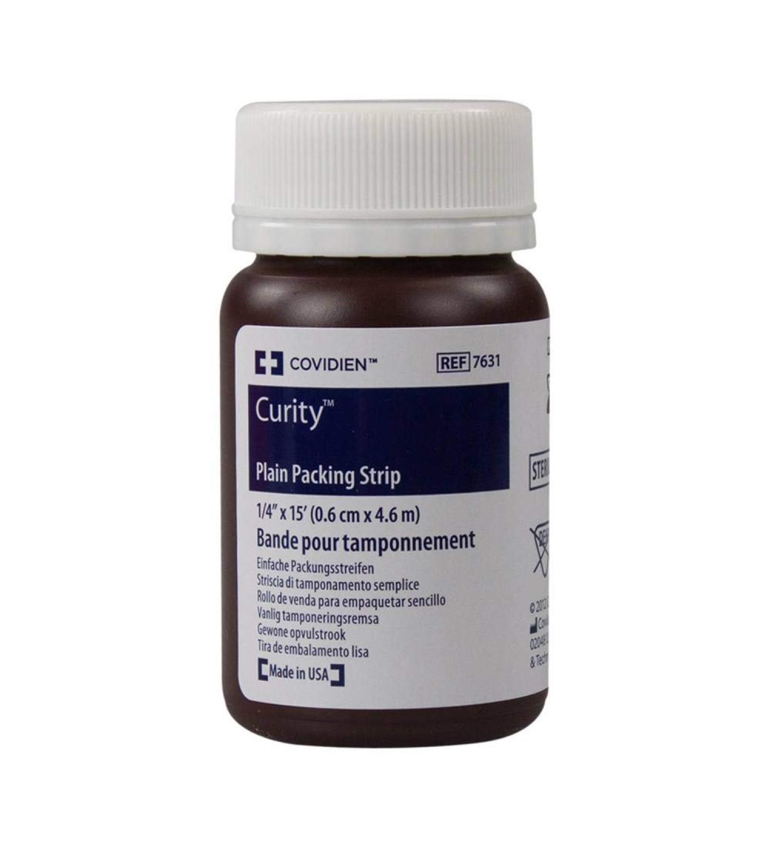 CURITY Plain Packing Strip - 1/4 x 5 Yds - Plain - Bottle - Each