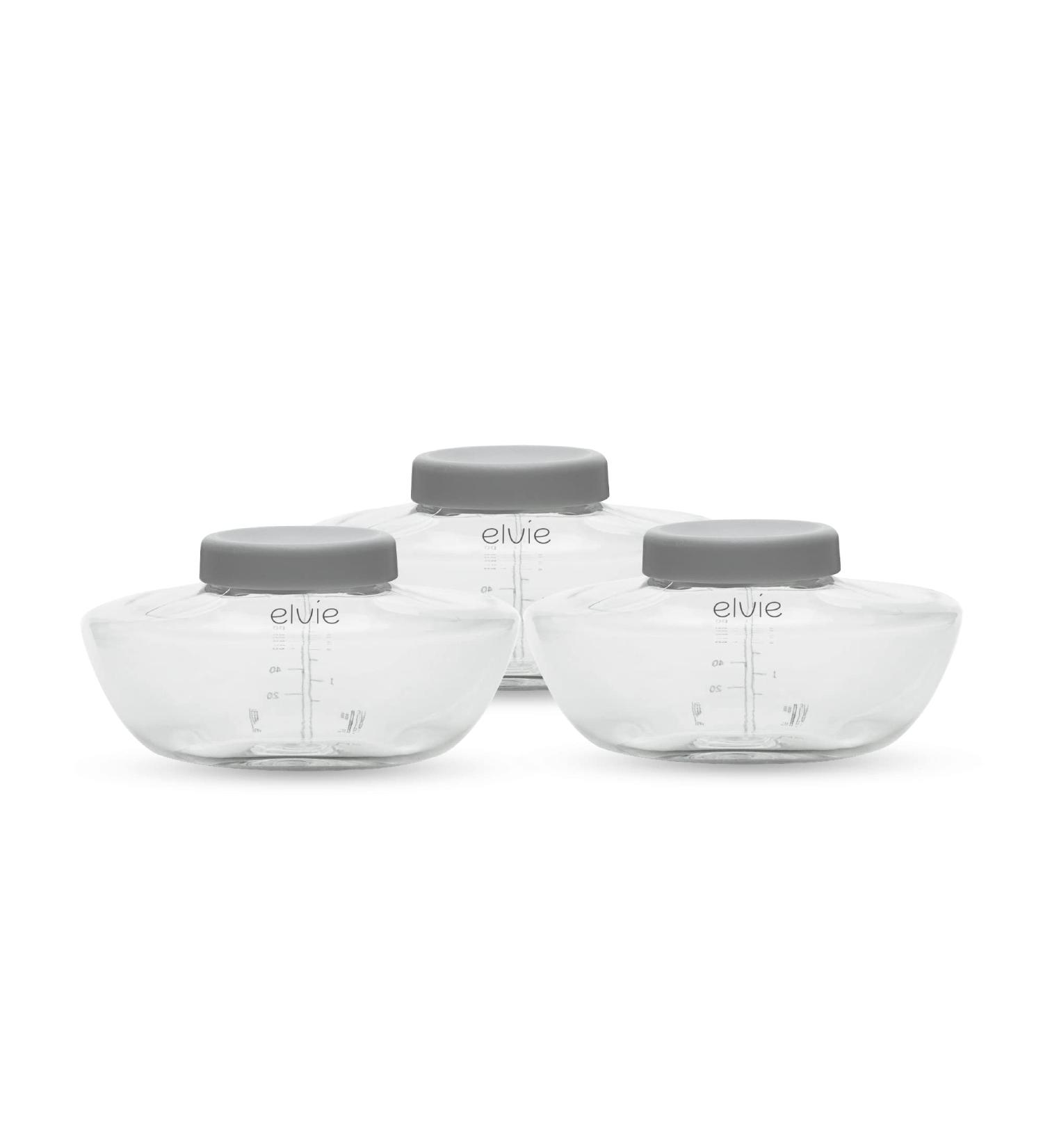 Elvie Pump Bottles Set - 3 High-Quality Reusable 150ml Breast Milk Storage Containers - International Shipping Available - Buy Online on SooperMarket.com