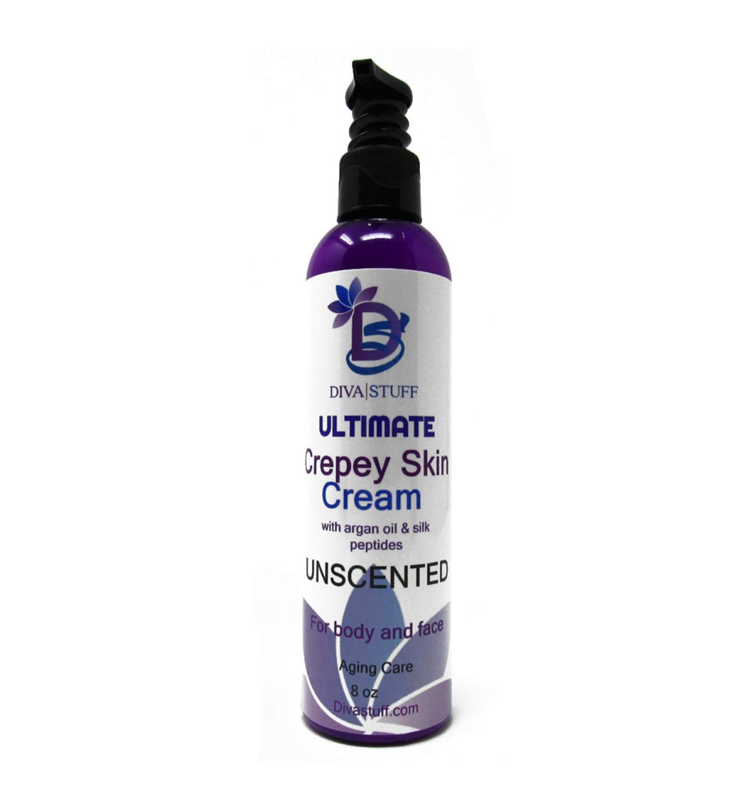 Ultimate Crepey Skin Cream | Hyaluronic Acid Argan Oil & Silk Peptides | 8oz for Dry & Aging Skin - Buy Online on SooperMarket.com