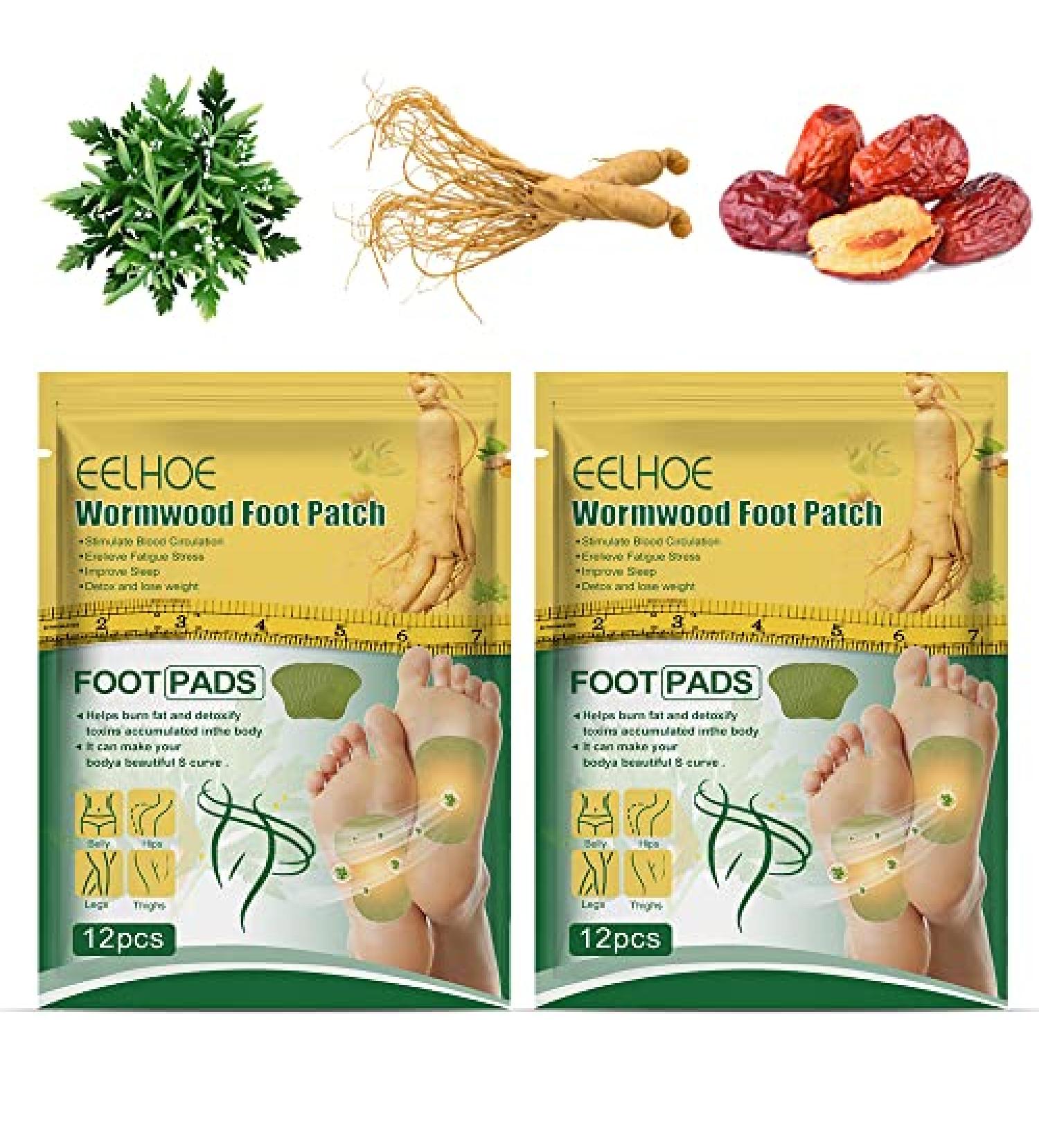 JIAWEIIY Natural Health Wormwood Body Pads Bodiluvs Wormwood Burning Foot Patch Wormwood Foot Patch Wormwood Body De_toxing Pads Natural Herb Wormwood Foot Pads (24PCS) - Buy Online on SooperMarket.com