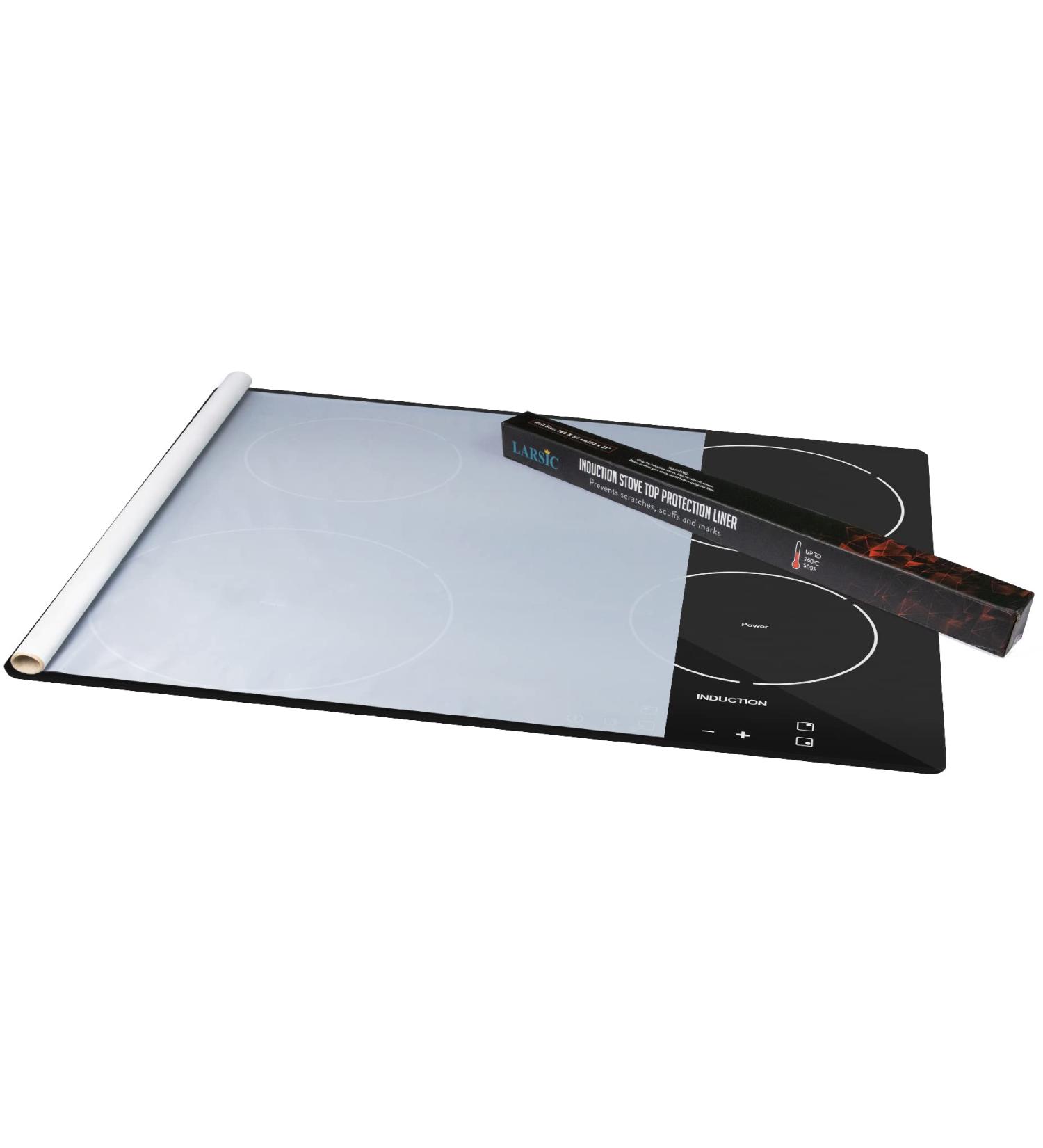 Large Induction Stove Protector Liner - Heat Resistant 260C - Easy Clean - Scratch and Dirt Prevention - Cut-to-Fit Roll Size (63x21) - Buy Online on SooperMarket.com