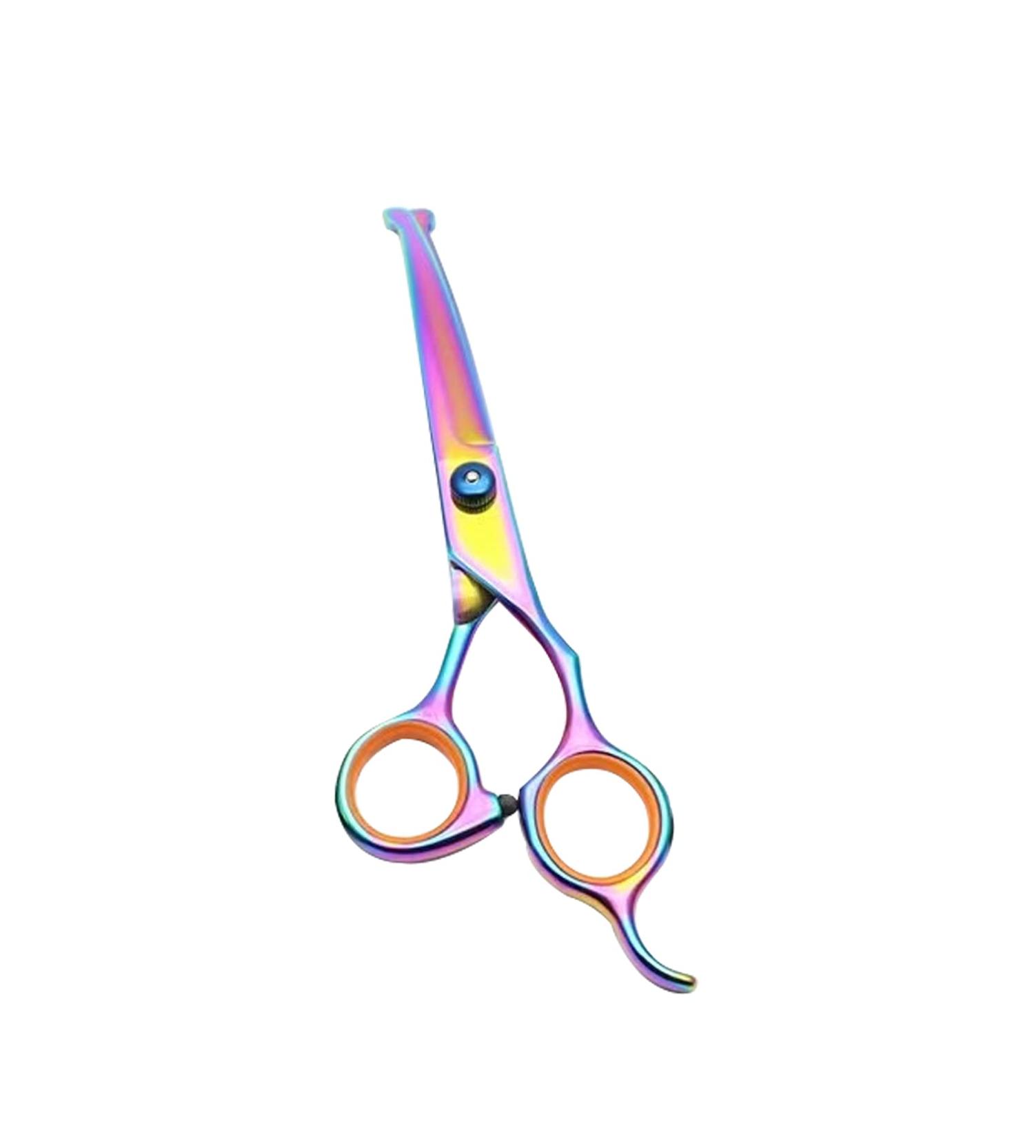 Dog Grooming Scissors Stainless Steel Pet Curved Shears Cutting Trimming Scissors with Round Tip for Grooming Dogs Cats - Buy Online on SooperMarket.com