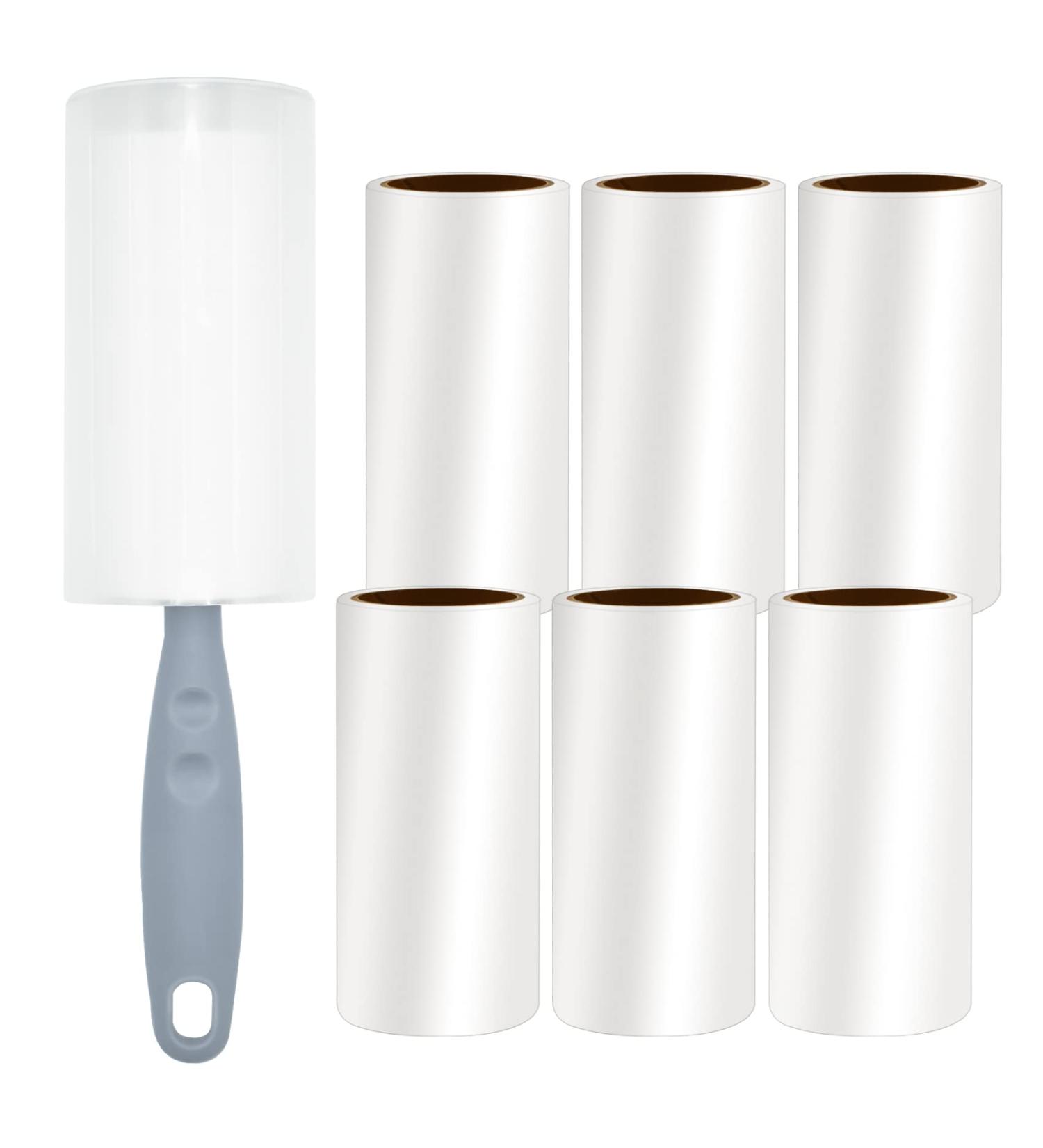 Extra Sticky Foot Roll Lint Roller - 6 Rolls (60 Sheets Each) with Dust Cover | Ideal Pet Hair Remover for Clothing Sofa & Bed - Buy Online on SooperMarket.com
