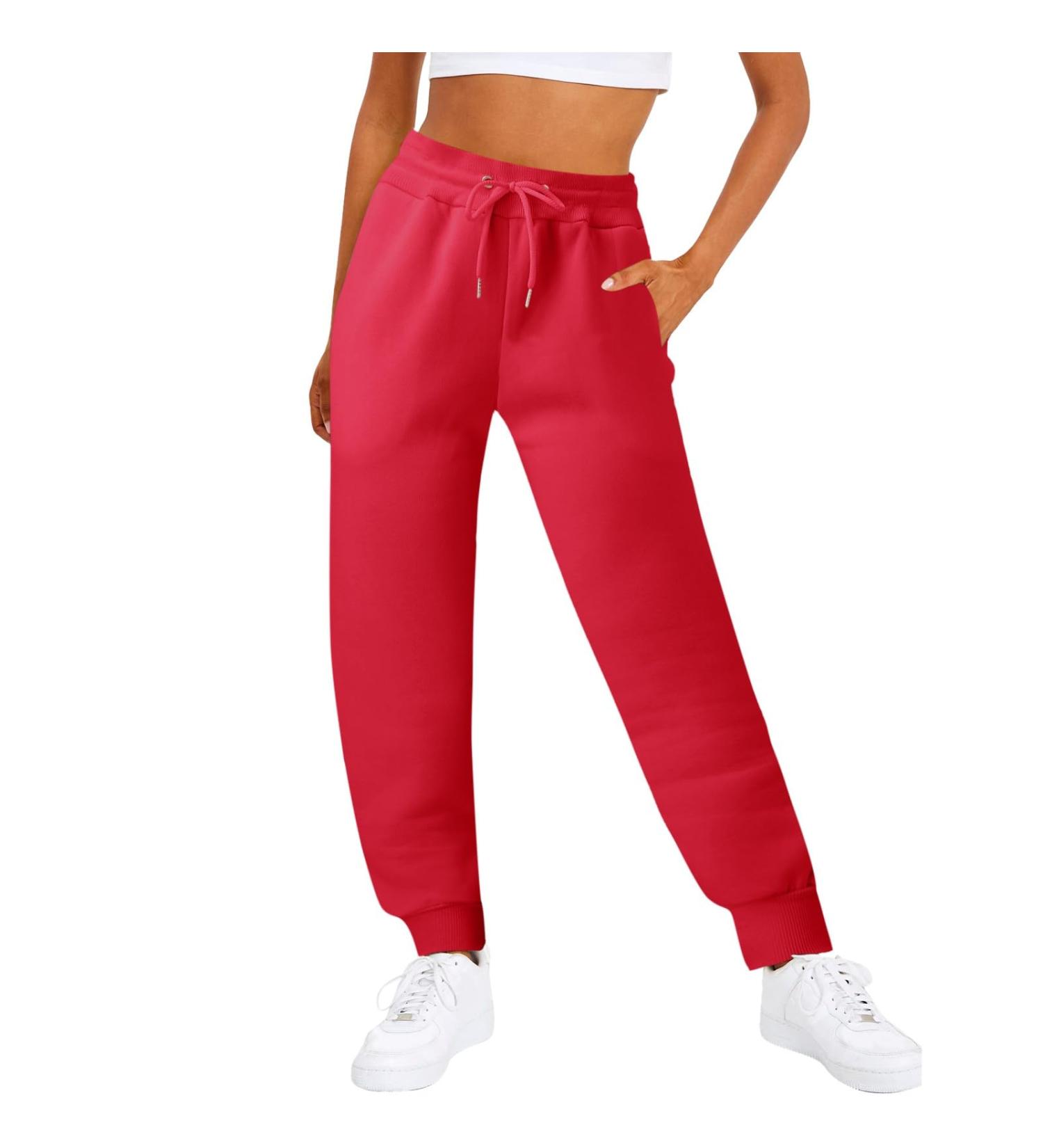 WILLBEST Women's Stretch Gym Sports Jogger Sweatpants Cargo High Waisted Trousers Causal Running Fitness Workout Tracksuit Pants Jogging Tracksuit Bottoms Lounge Wear 2999-djufh-6-red XL - Buy Online on SooperMarket.com