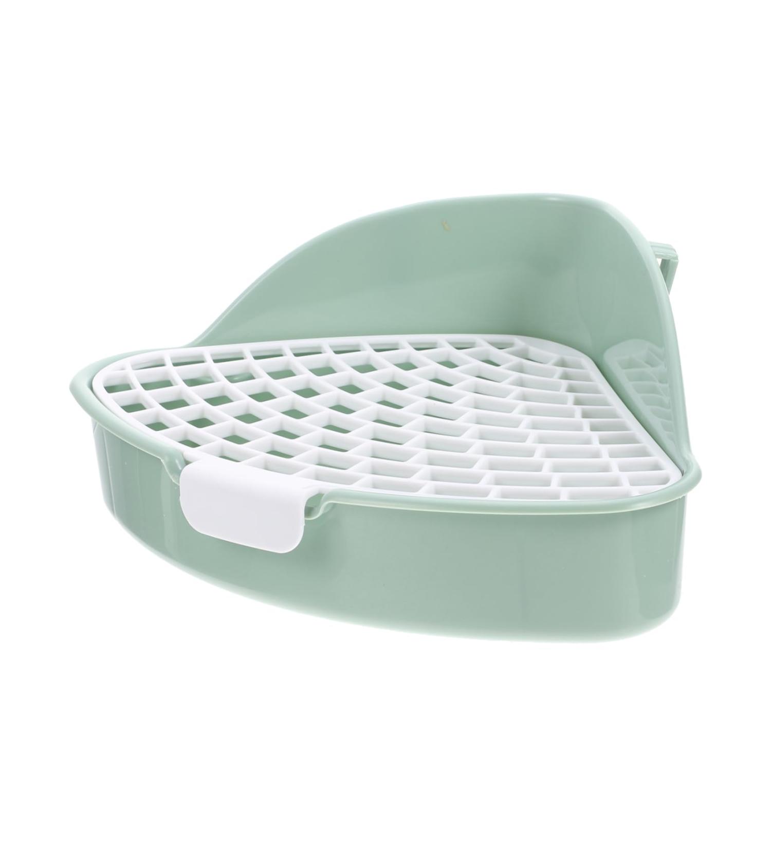 CIYODO Box Rabbit Toilet Plastic Pet Toilet Guinea Pig Toilet Bunny Cage Supply Small Pet Corner Toilet Rabbit Training Potty Hamster Potty Trainer Rabbit Potty Cage Bunny Toilet 25X20X10CM Green - Buy Online on SooperMarket.com