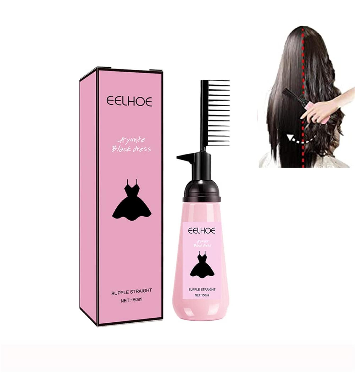 3-second Silk & Gloss Hair Straightening Cream Fast Straightening Nourishing Set 2022 New Hair Straightening Treatment Cream With Comb For All Hair Types (1 pc) - Buy Online on SooperMarket.com