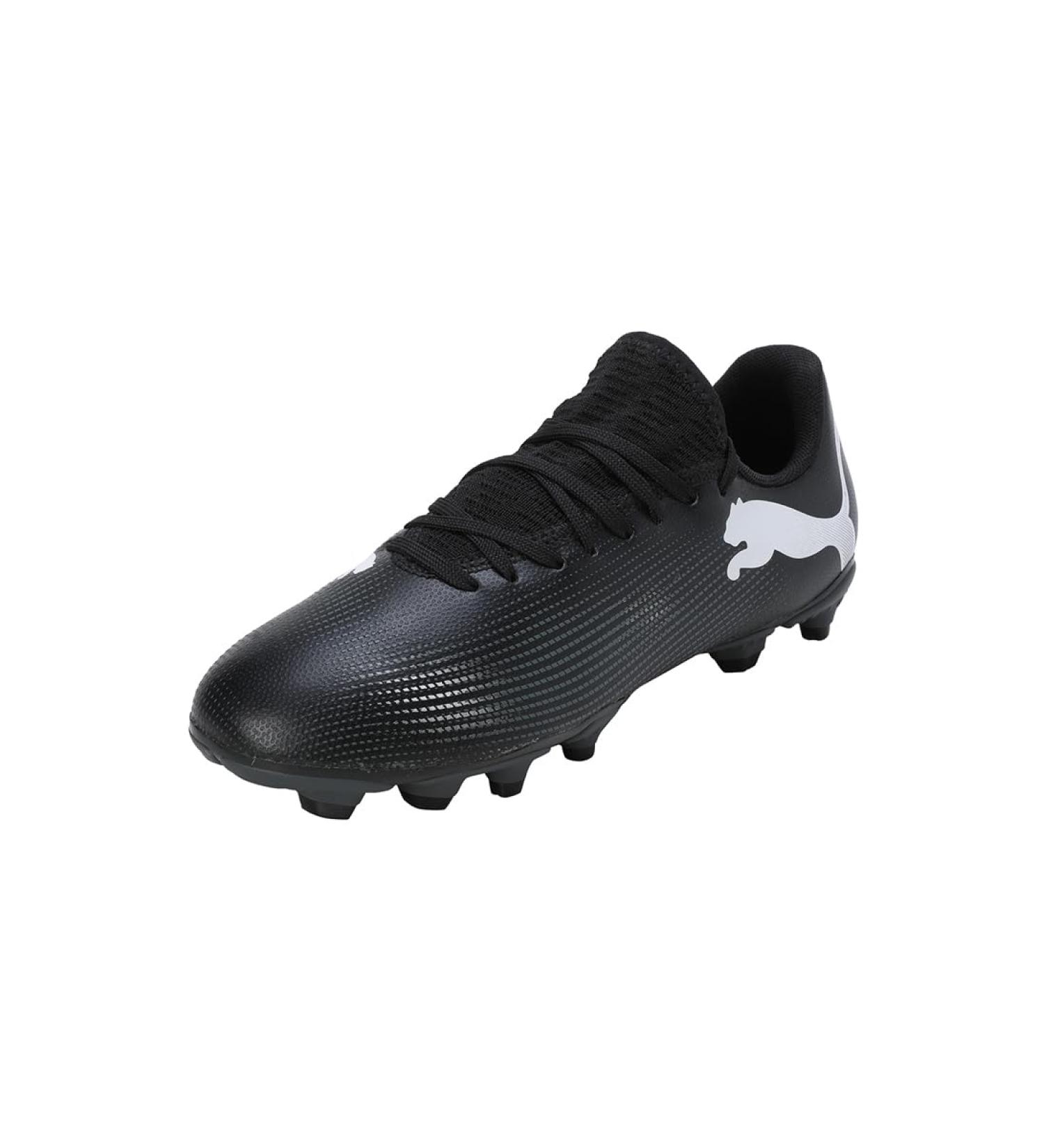 PUMA Unisex Kids Future 7 Play FG/AG Jr Soccer Shoe - Black/White - Size 31 EU | International Shipping Available - Buy Online on SooperMarket.com