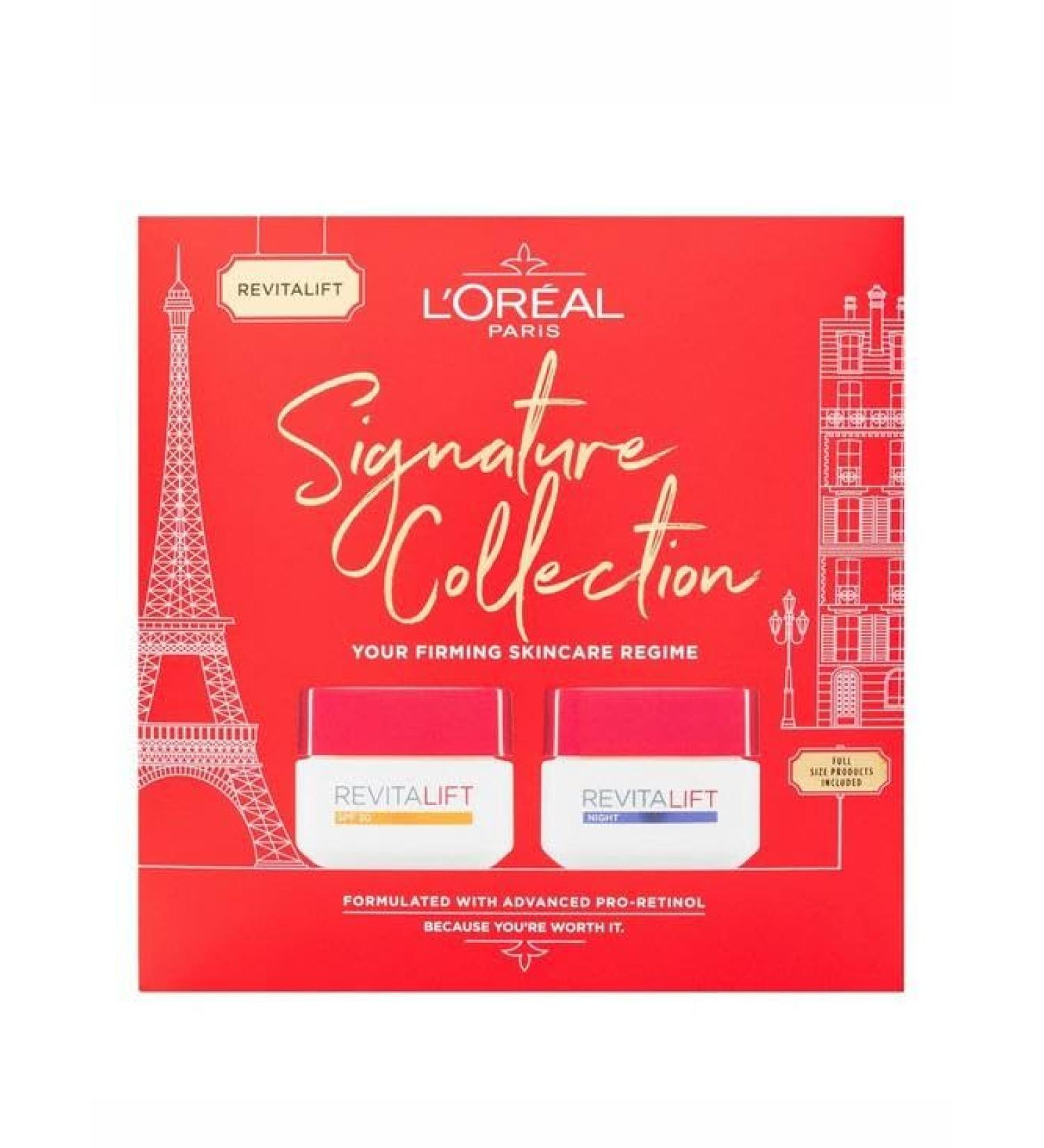 L'OR AL Paris Signature Collection Anti-Ageing Moisturiser Skincare Gift Set For Her
