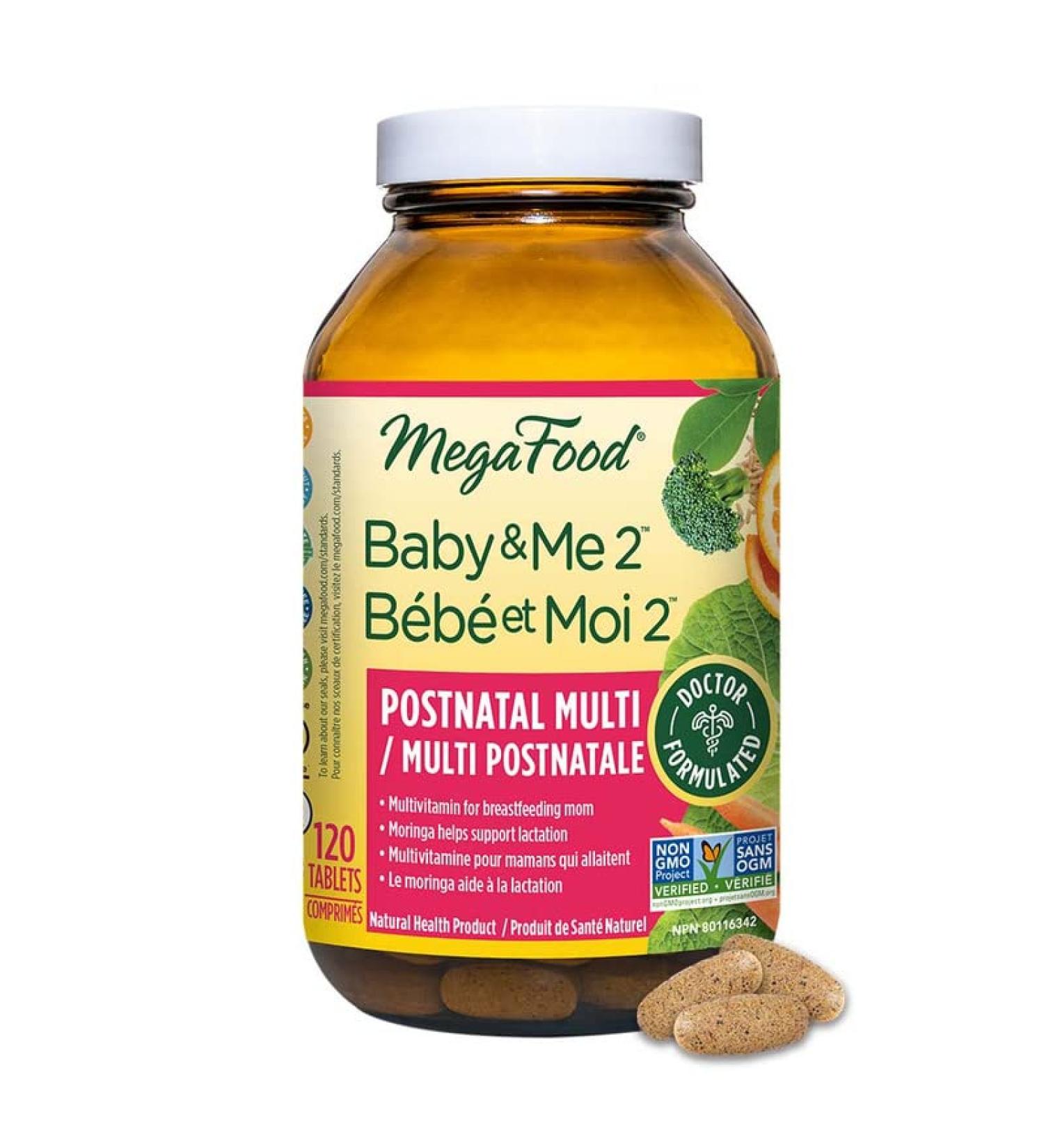 MegaFood Women's Postnatal Vitamins for Breastfeeding Moms | Postpartum Lactation Multivitamins Supplements for Women| Moringa Supplements | 120 Capsules Postnatal Vitamins 120 count (Pack of 1) - Buy Online on SooperMarket.com