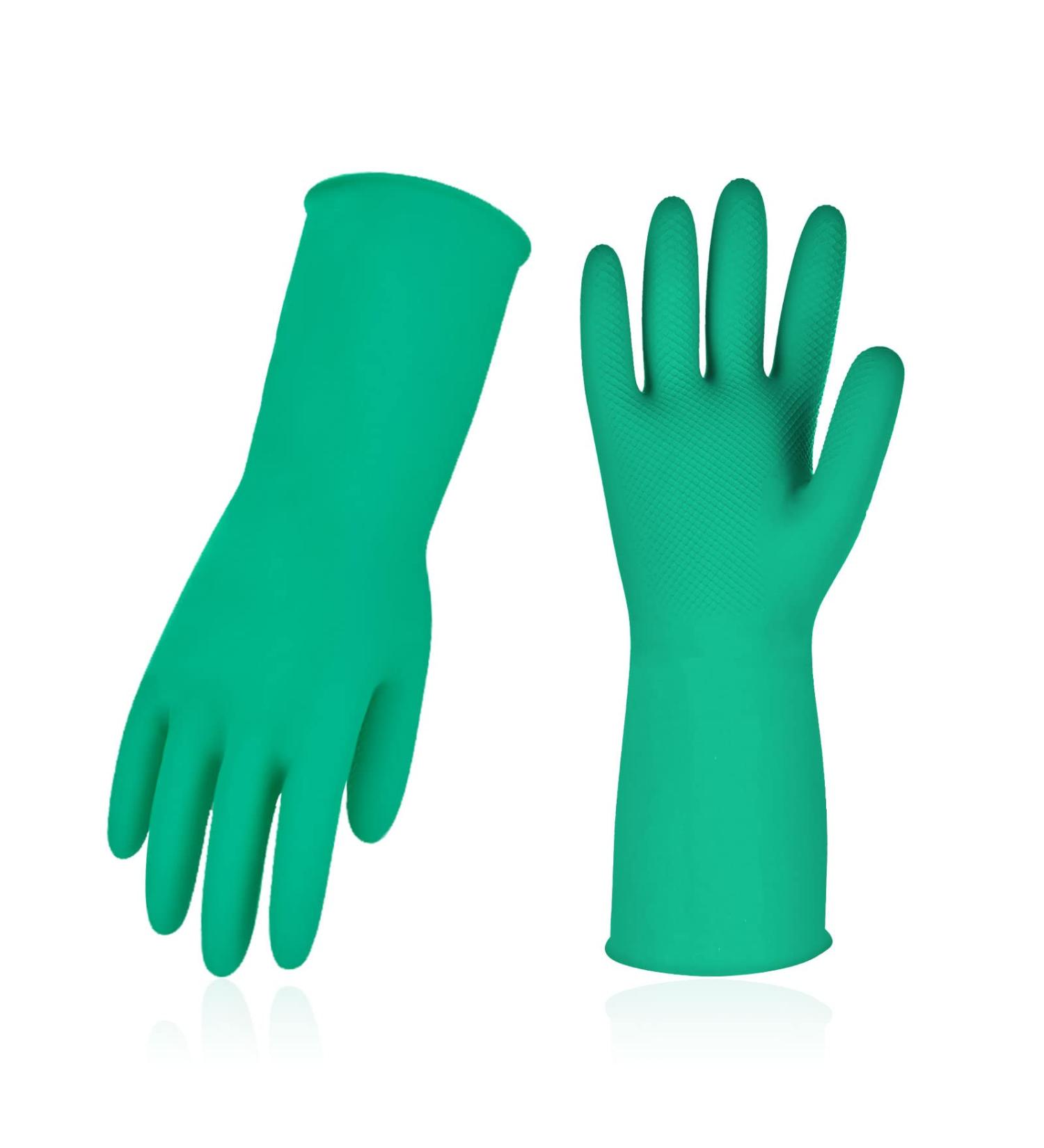 VGO 10 Pairs Reusable Kitchen Gloves - Long-Sleeved Multi-Functional Household Cleaning & Dishwashing - Green HH4601P1 - Buy Online on SooperMarket.com