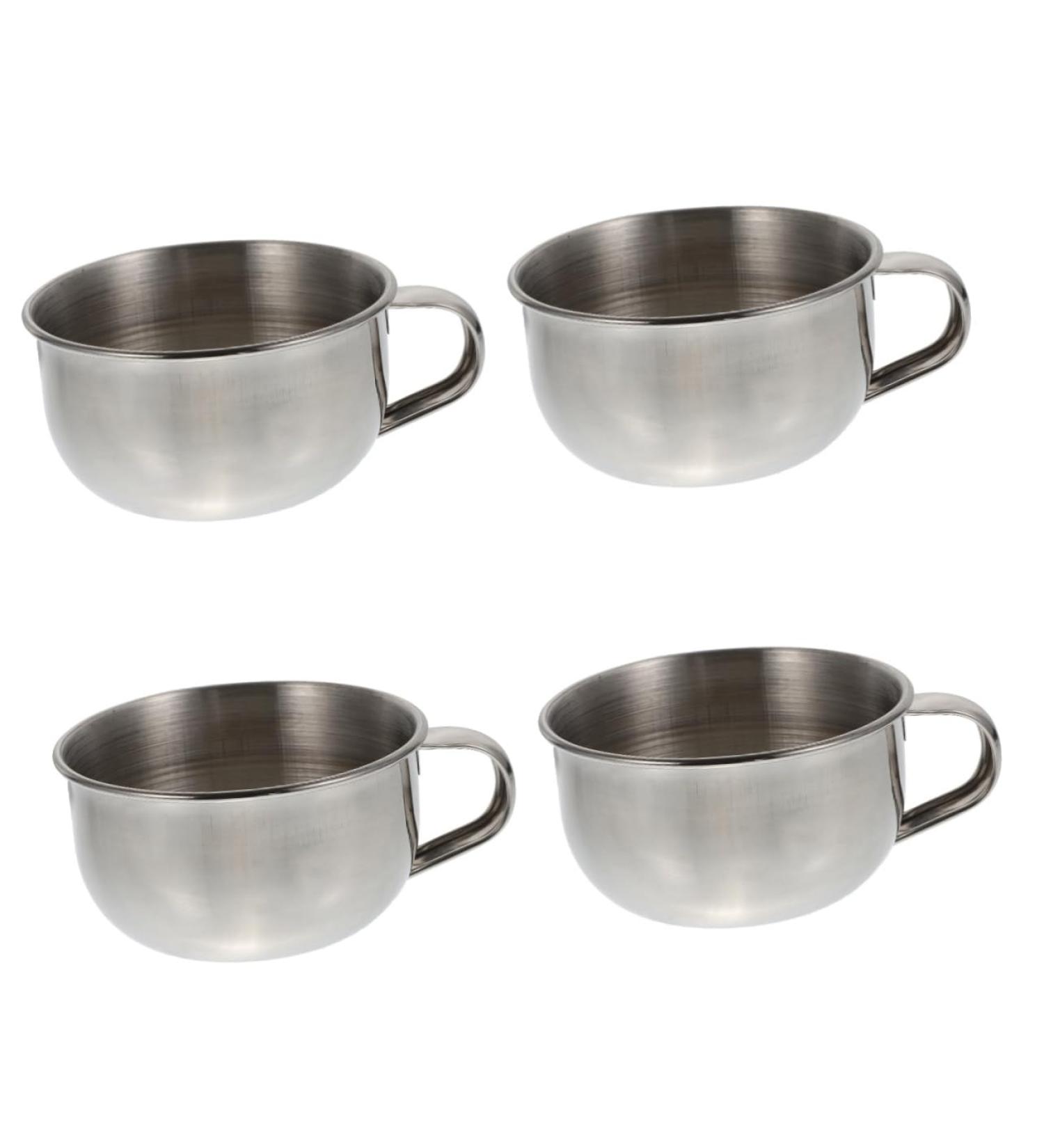 Buy Minkissy 4 Pieces Shaving Soap Bowl Set - Rice Bowl & Stainless Steel - Perfect for Men | International Shipping Available - Buy Online on SooperMarket.com