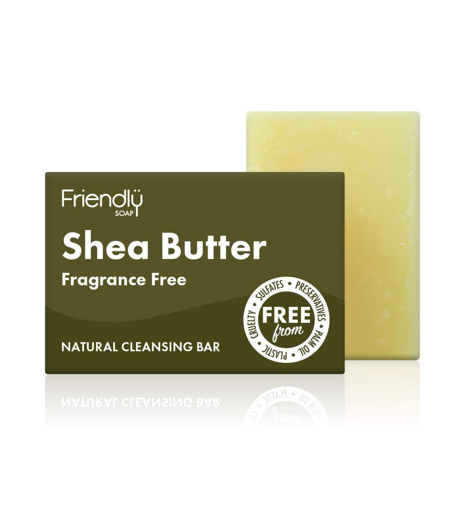 Natural Shea Butter Facial Cleansing Bar - Moisturizing & Gentle Handmade Soap with Coconut Oil - Vegan & Eco-Friendly - 95g - Buy Online on SooperMarket.com