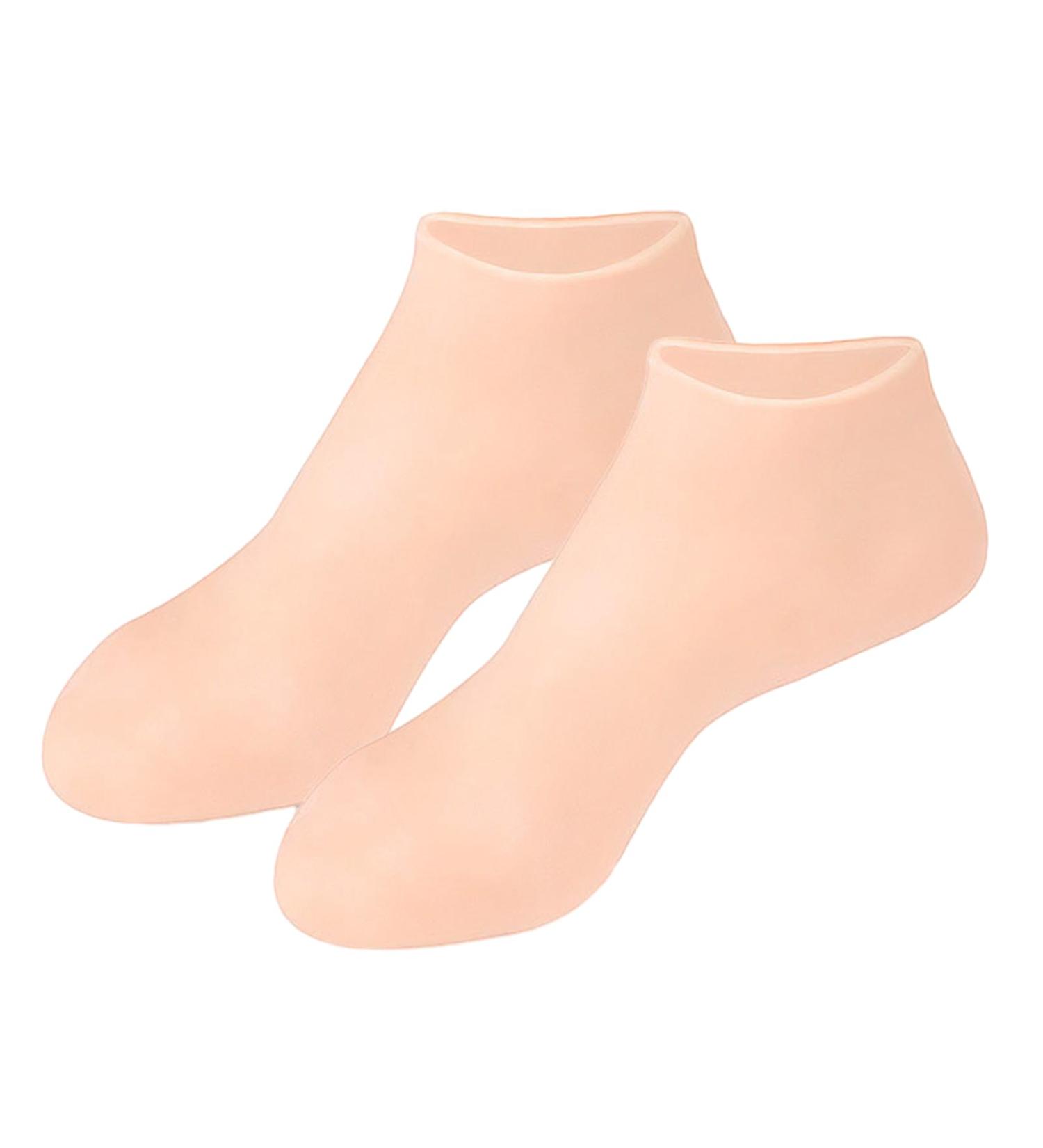 Silicone Moisturizing Socks for Cracked Feet | Slip-Resistant Elastic Foot Care | 2 Pairs Winter Spa Gel Socks for Women - Buy Online on SooperMarket.com
