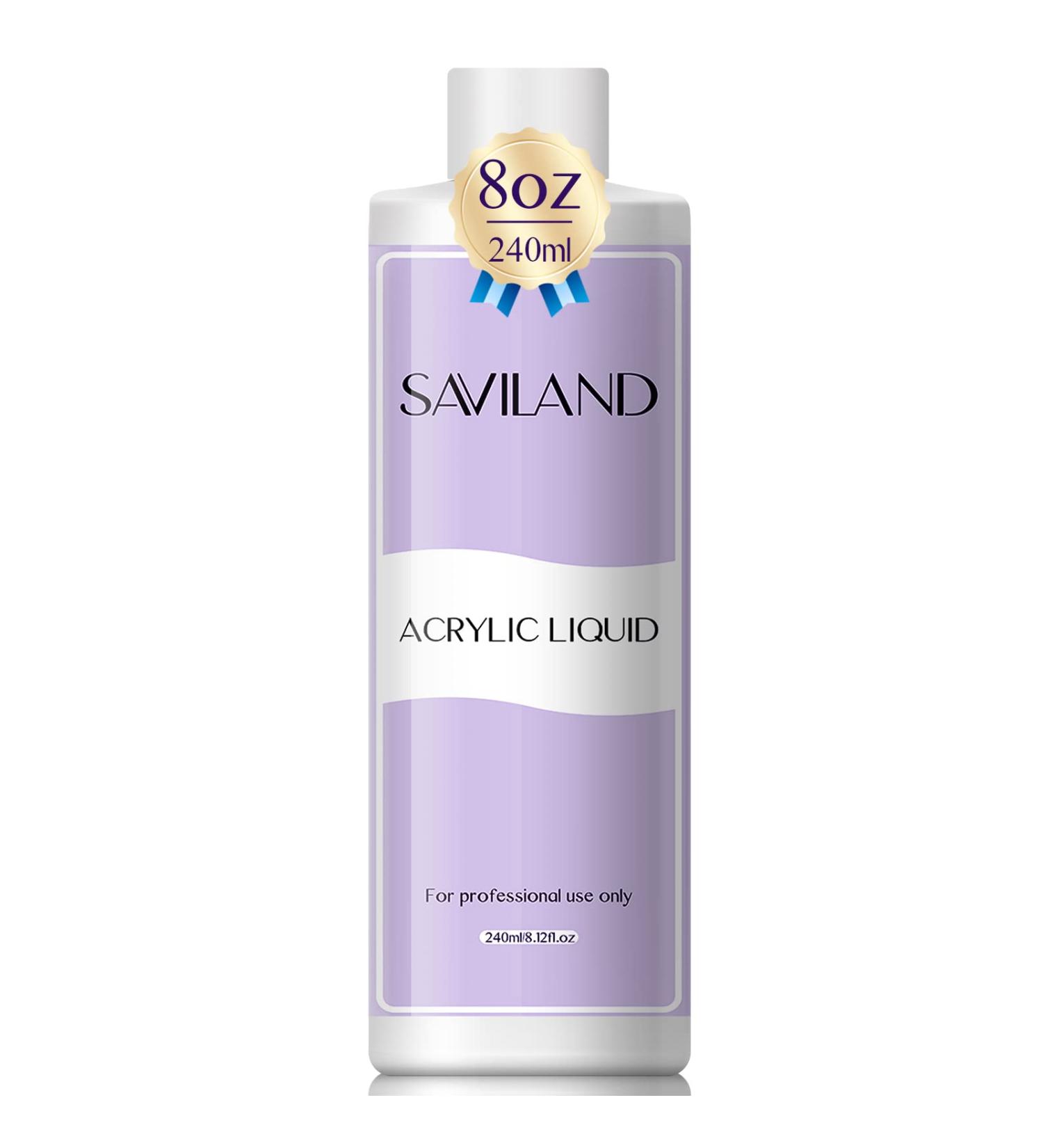 Saviland 8 oz Acrylic Liquid | Low Odor, Non-Yellowing Professional Nail Supplies - Buy Online on SooperMarket.com