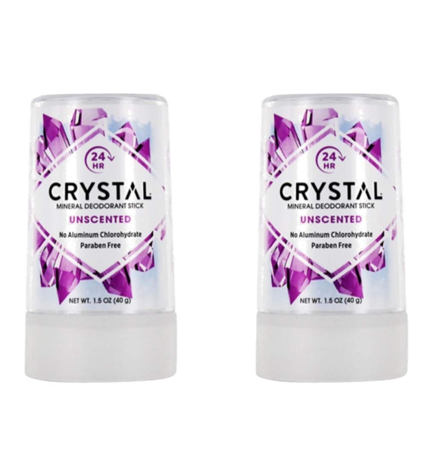 Crystal Body Deodorant Travel Stick Unscented 1.5 oz (Pack of 2)2