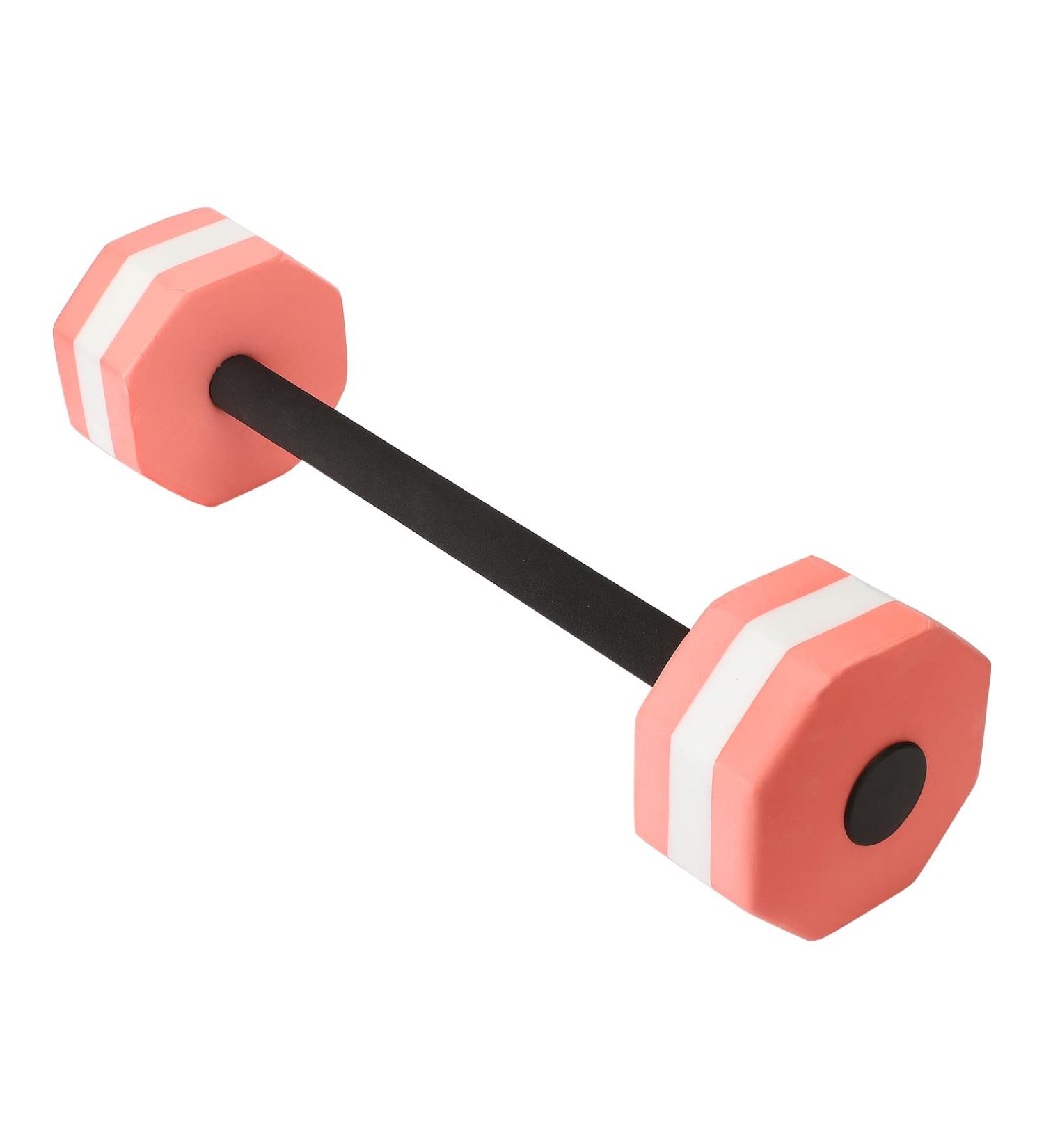 Water Foam Dumbbell | Pool Weights for Water Exercise | Foam Barbells for Pool | Pink | Fitness Tool for Men, Women, Kids - Buy Online on SooperMarket.com