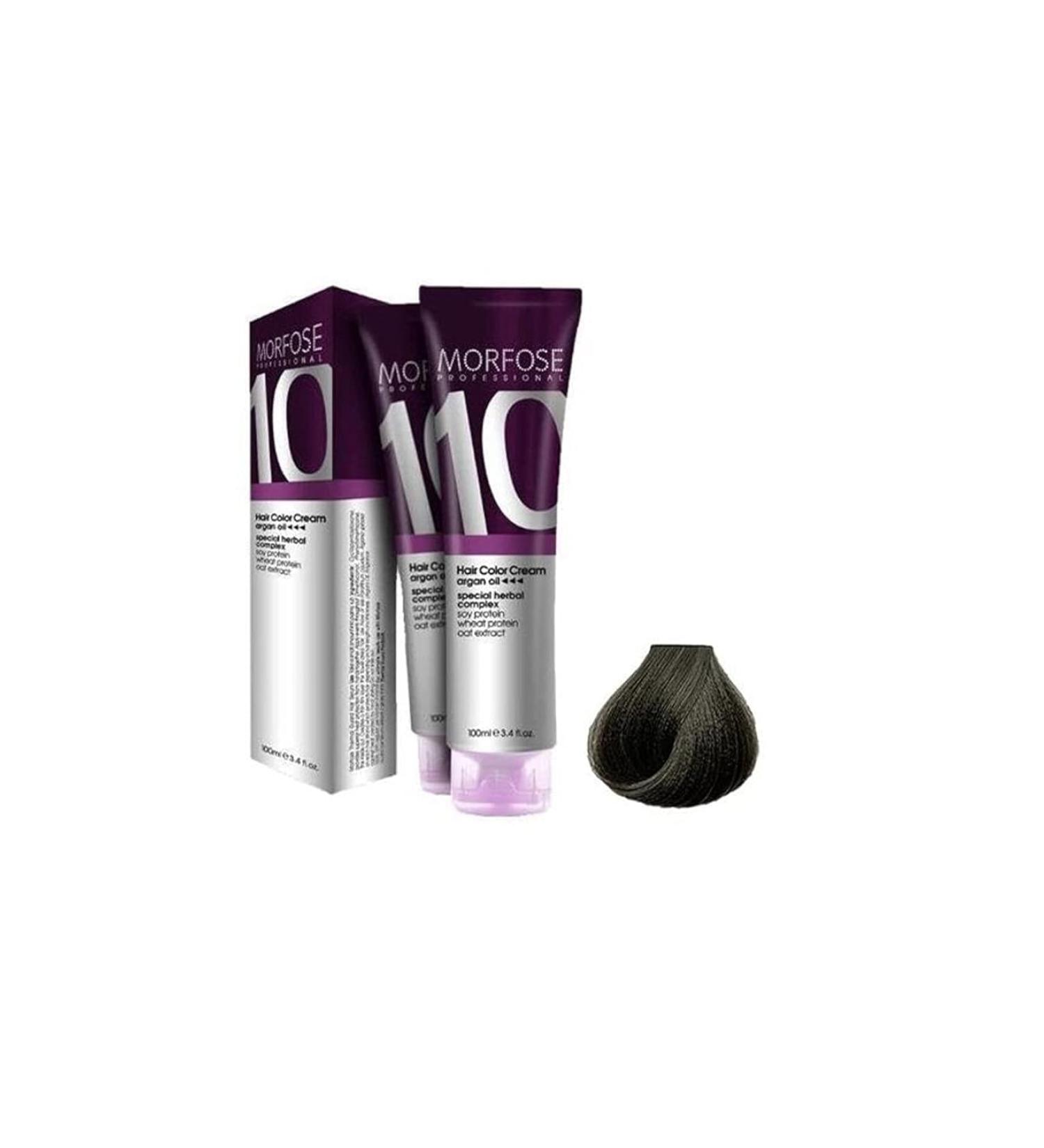 Morfose 10 Professional Hair Colour Cream 100 ml No. 6.11 Dark Ash Auburn - Buy Online on SooperMarket.com