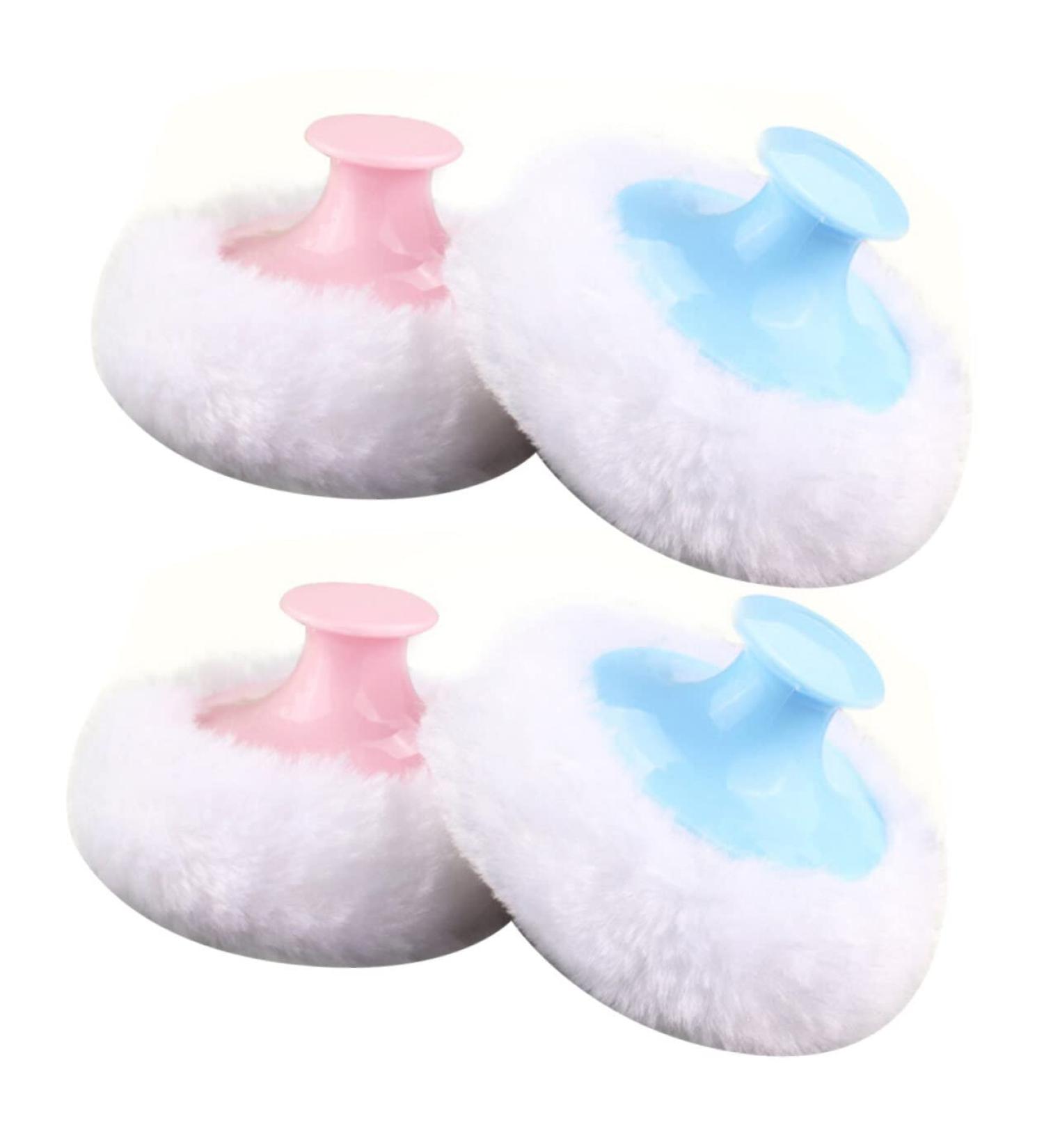 4pcs Baby Powders Set: Cornstarch Baby Powder, Bath Sponge, Large Powder Puff - Healeved - Buy Online on SooperMarket.com