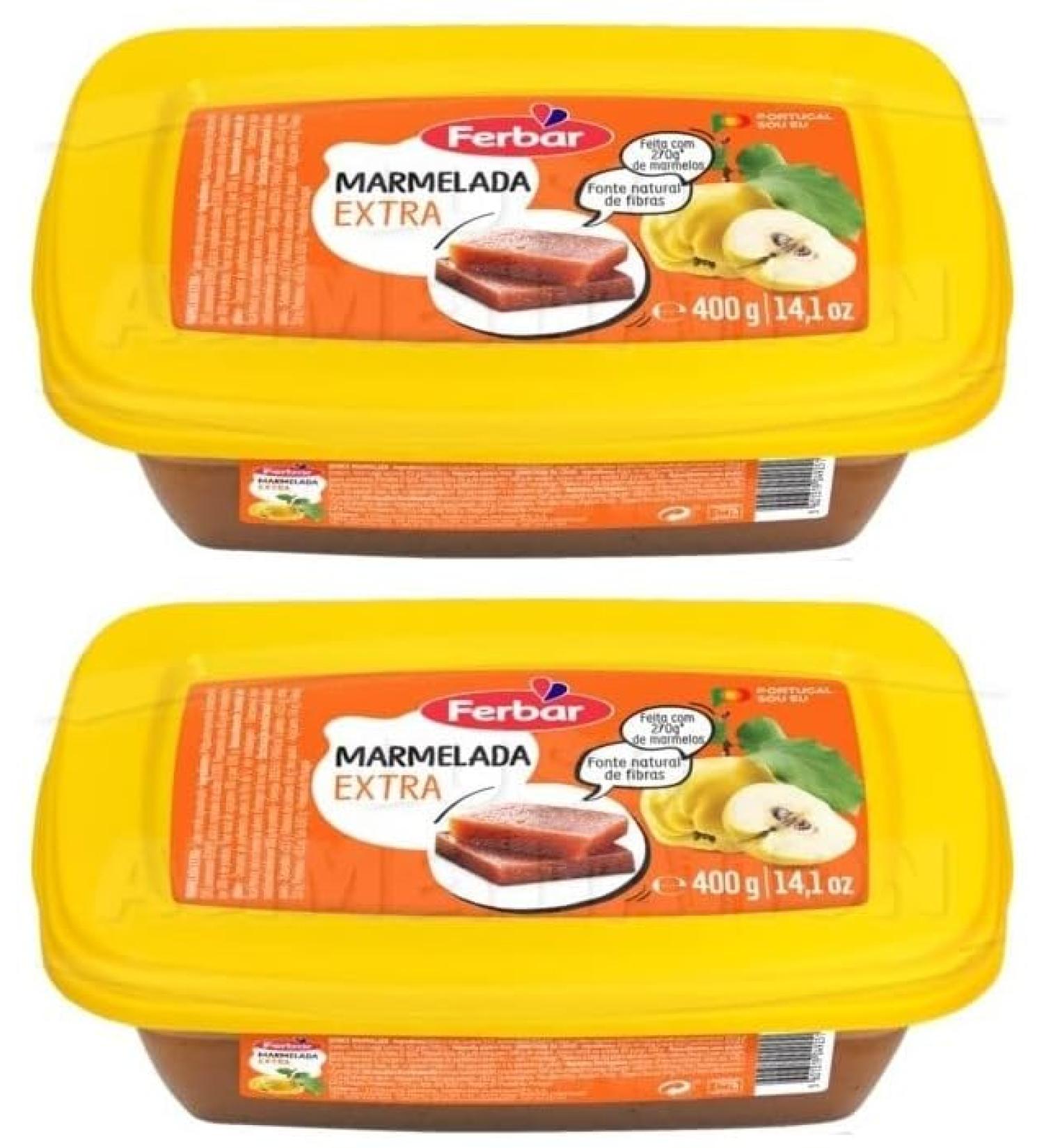 Exclusive Portuguese Ferbar Marmalade Quince Cheese / Marmelada Ferbar - 400g - Pack of 2