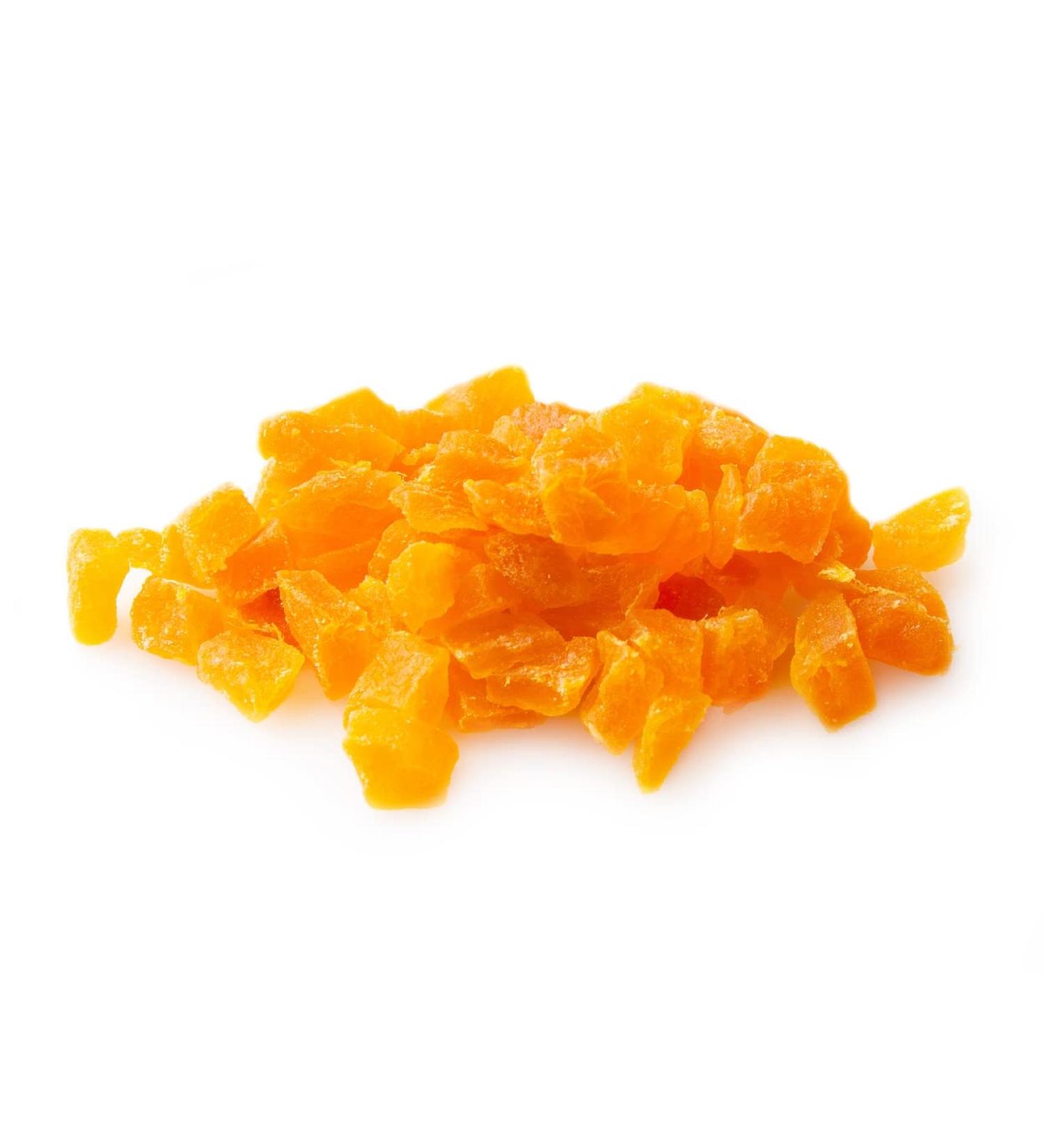 Oh! Nuts - Diced Dried Mango - 1LB Bulk Bag | Dehydrated Sweetened Chunky, Chewy & Juicy Fruit Bites for Snacking & Baking | Low Cholesterol, High Fibers