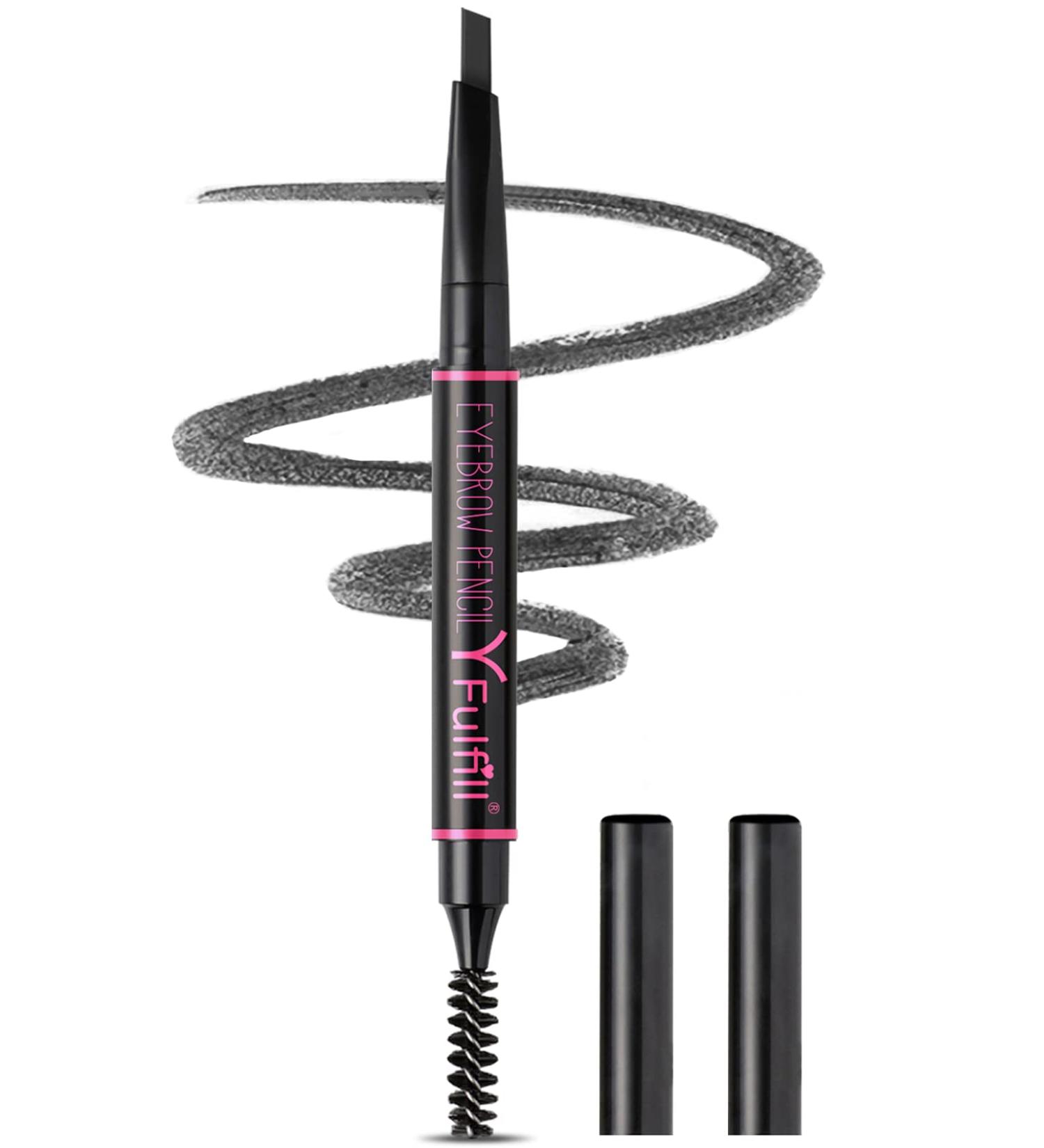 YFulfill Eyebrow Pencil Black Waterproof Eye Brow Pencil Black for Women Eye Pencil Black with Brush Crayon Noir Pour Les Yeux Black Eyebrow Pen for Women - Buy Online on SooperMarket.com