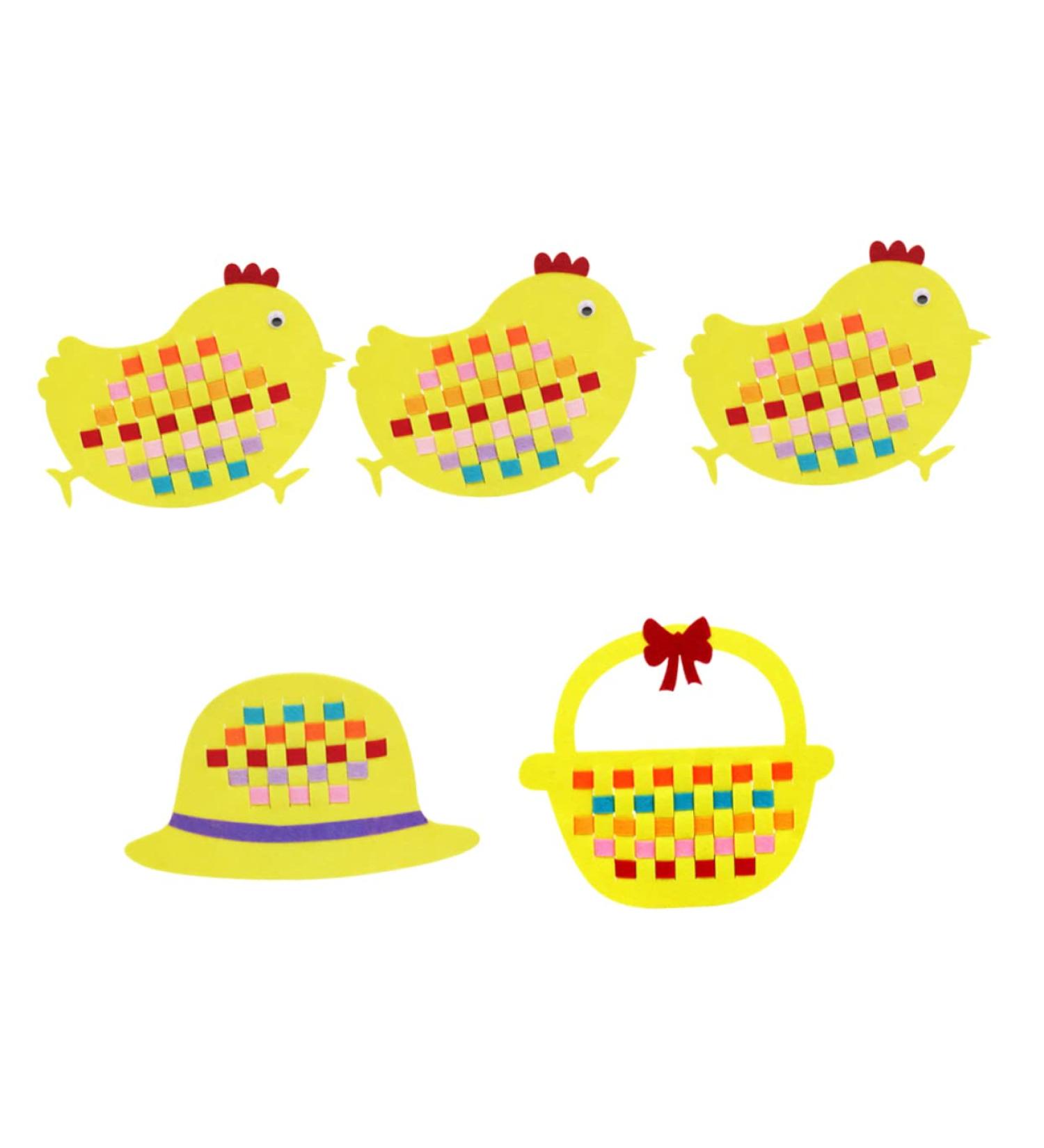 Didiseaon 5pcs Squiz Chicken Toy Set - Easter Party Favors & DIY Crafts | Non-Woven Fabric Baby Toys for Education & Puzzle Fun - Buy Online on SooperMarket.com